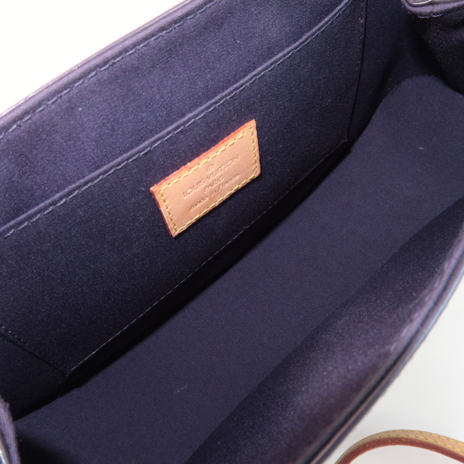 Louis Vuitton Monogram Vernis Biscayne Bay PM Shoulder Bag Indigo M91181