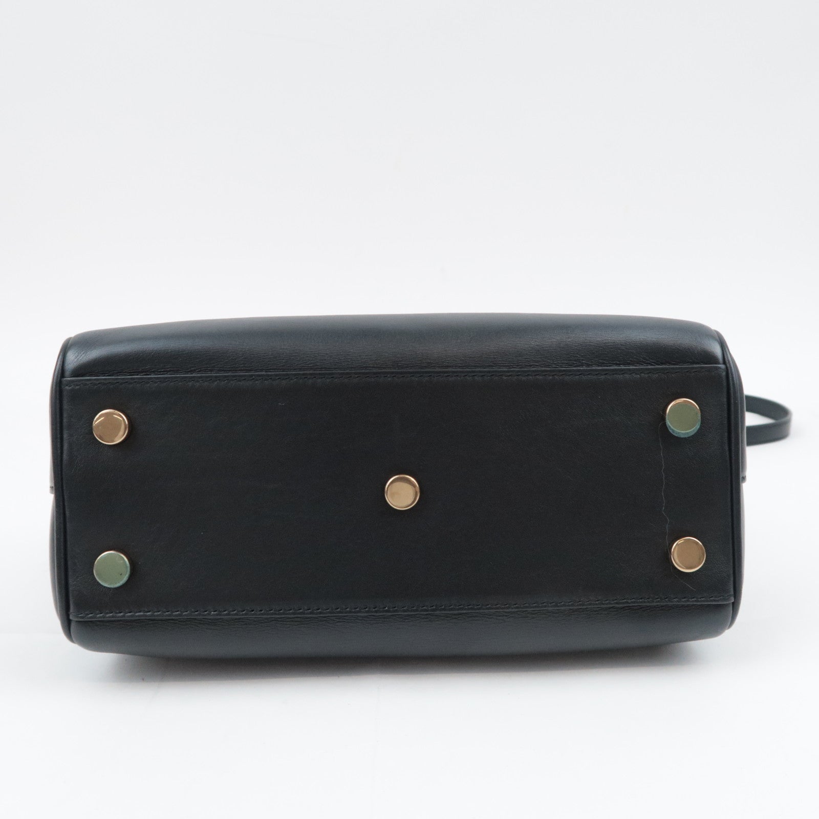 SAINT LAURENT Baby Duffle 2Way Leather Handbag Black 533481