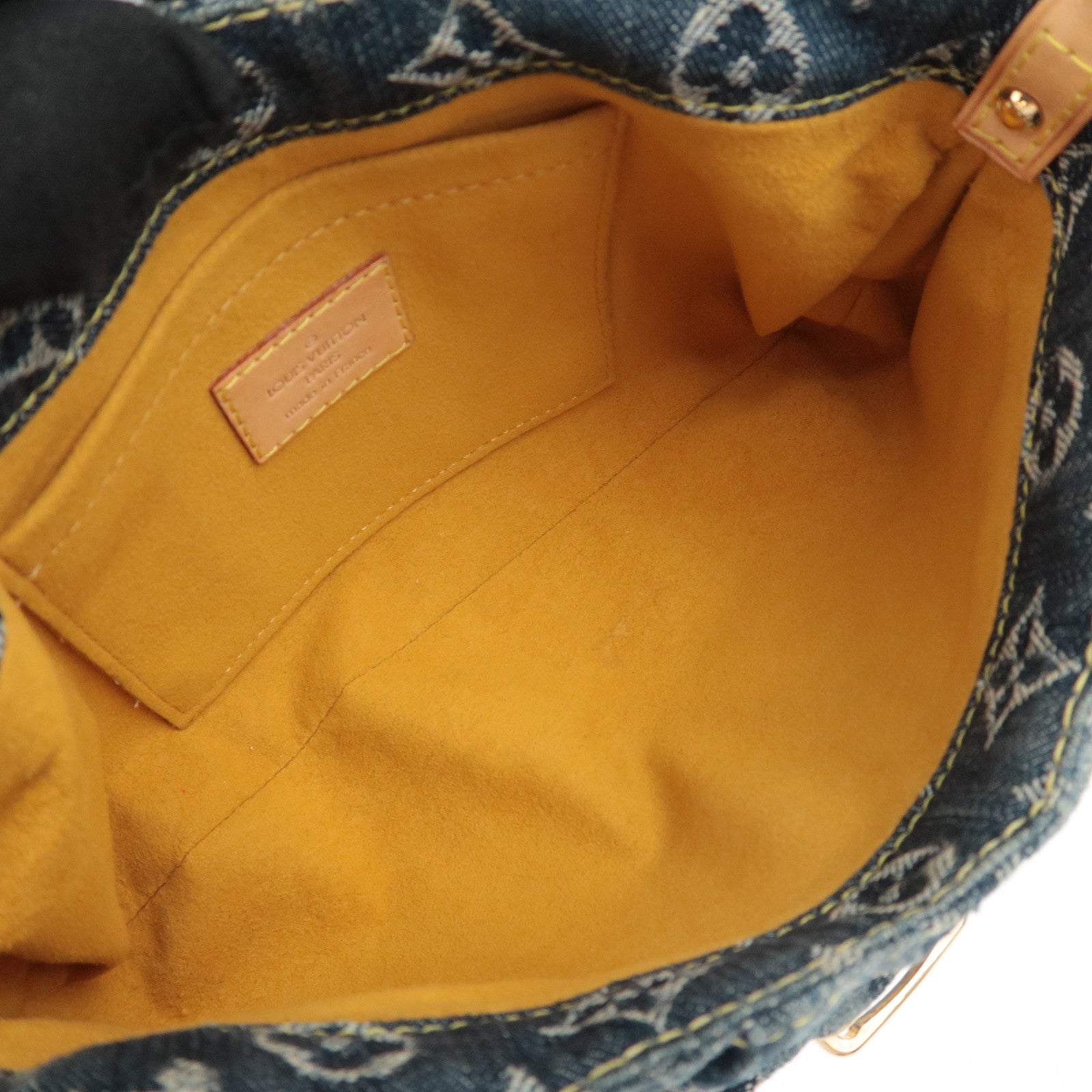 Louis Vuitton Monogram Denim Mini Pleaty Raye Shoulder Bag Blue M95333