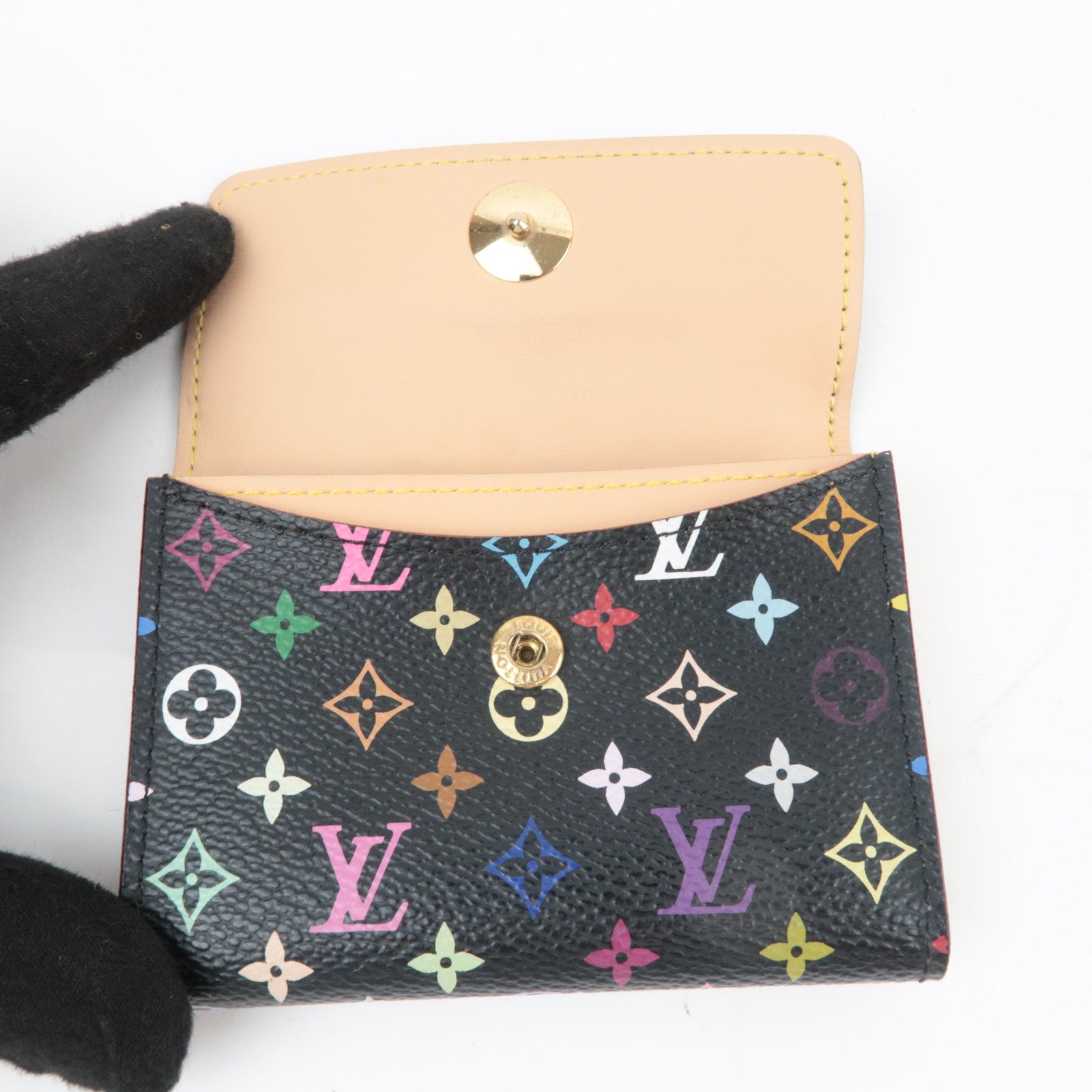 Louis Vuitton Monogram Multicolor Murakami Porte Monnaie Cozy Coin Case Noir M60007