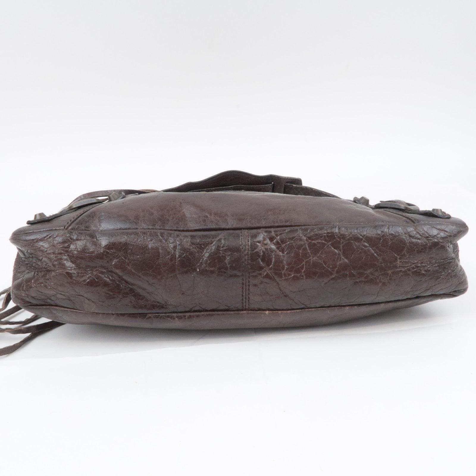 BALENCIAGA The First 2Way Leather Shoulder Bag Brown 103208