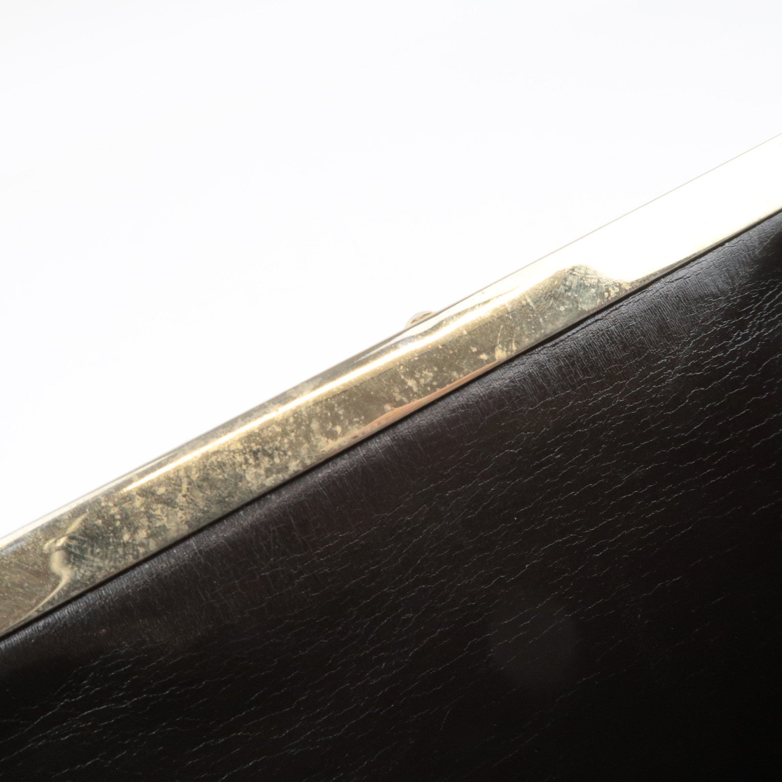 Christian Dior Trotter Kiss Lock Canvas Leather Clutch Bag Brown