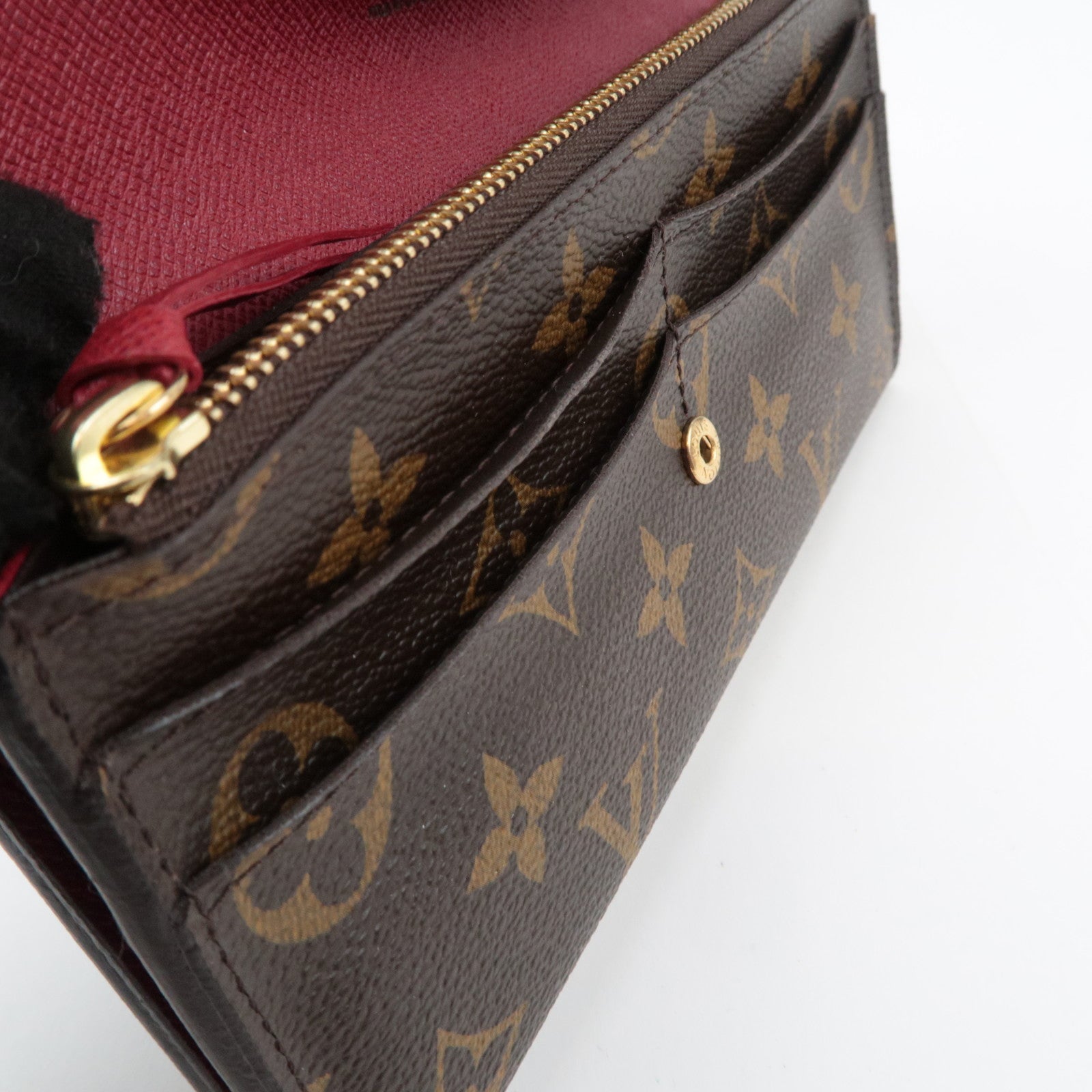 Louis Vuitton Monogram Portefeuille Emilie Long Wallet Rouge M60136