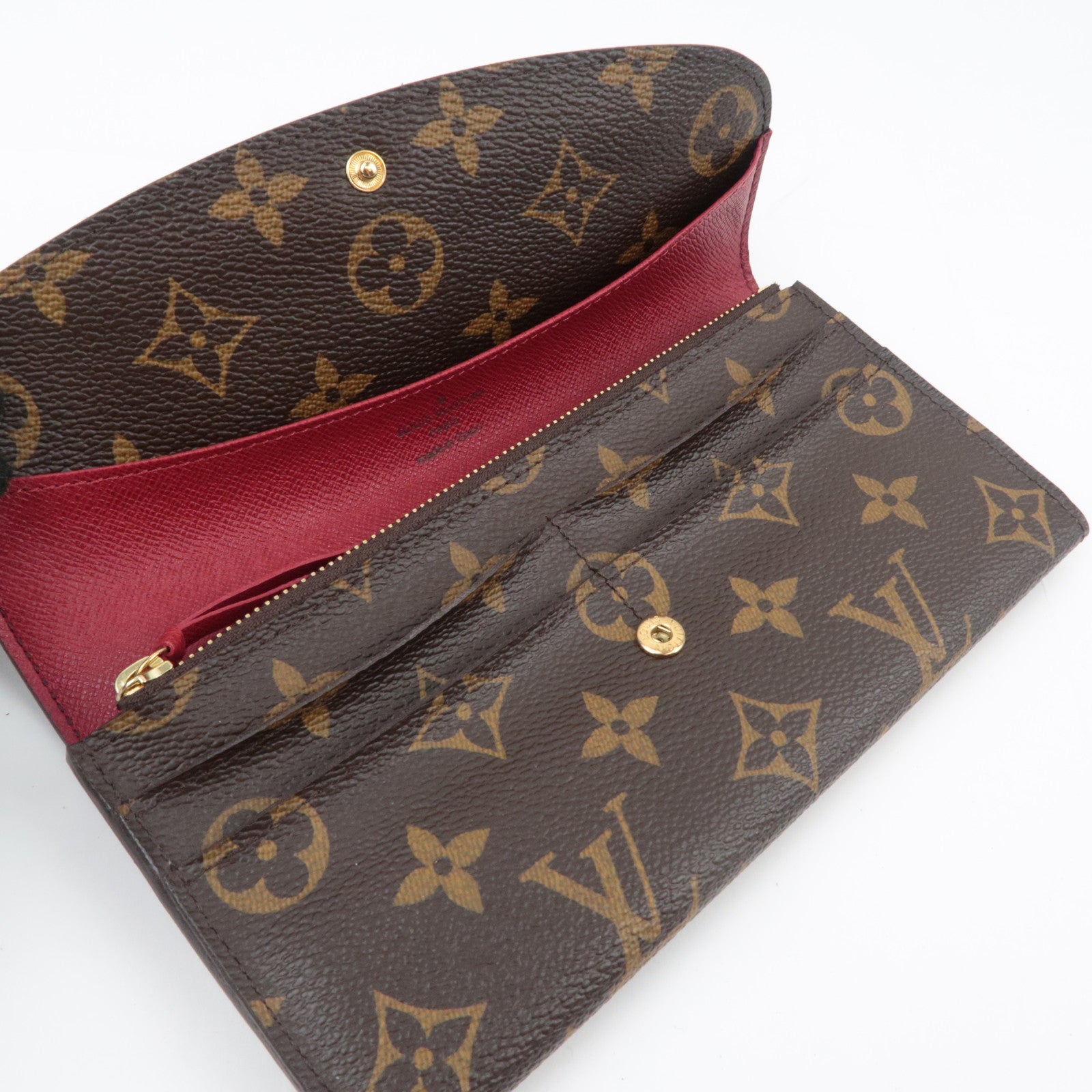 Louis Vuitton Monogram Portefeuille Emilie Long Wallet Rouge M60136