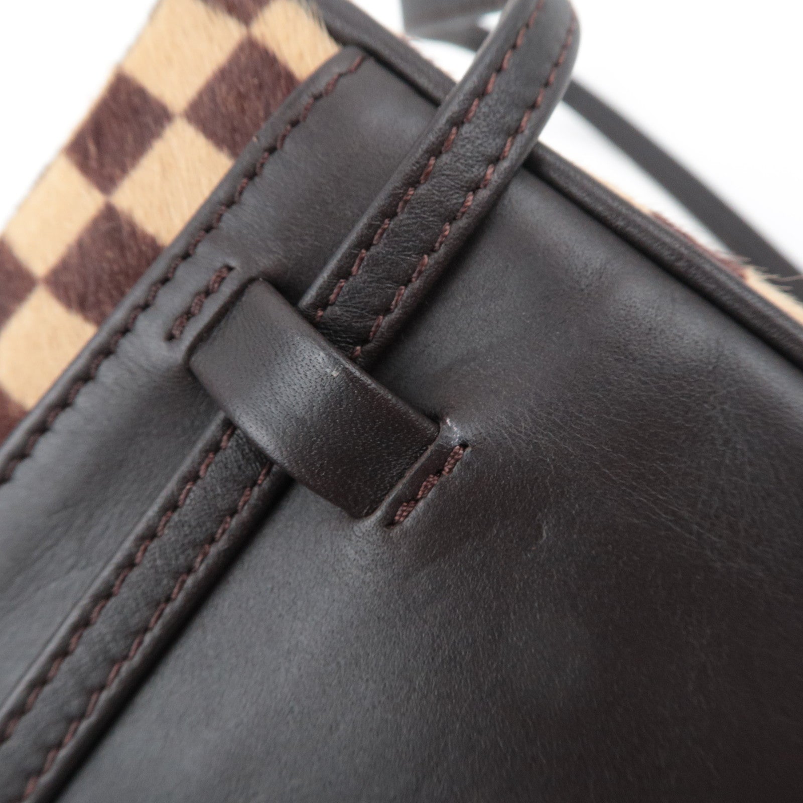 Louis Vuitton Damier Sauvage Gazelle Calf Hair Shoulder Bag M92130