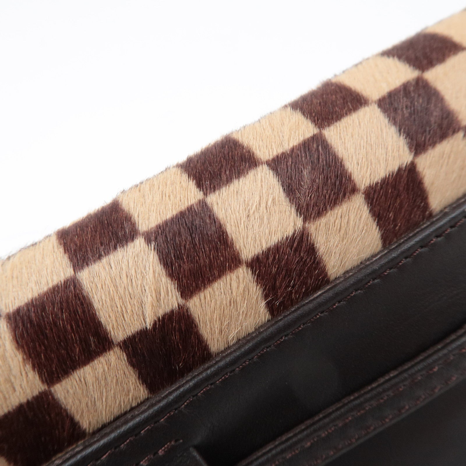 Louis Vuitton Damier Sauvage Gazelle Calf Hair Shoulder Bag M92130