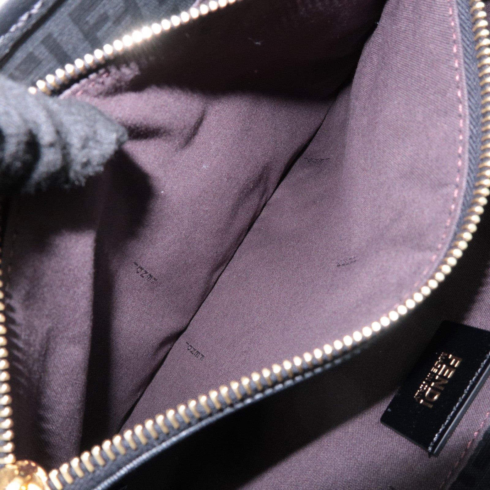 FENDI Zucchino PVC Leather Tote Bag Black 8BH237