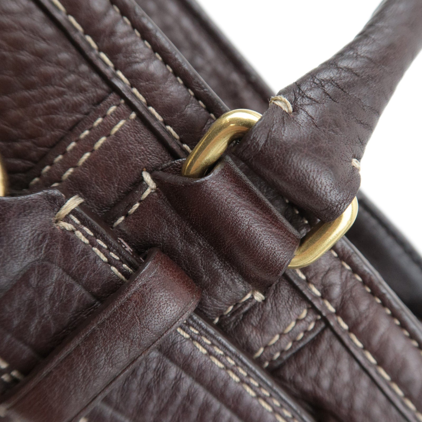 COACH Leather Shoulder Bag Brown 10212