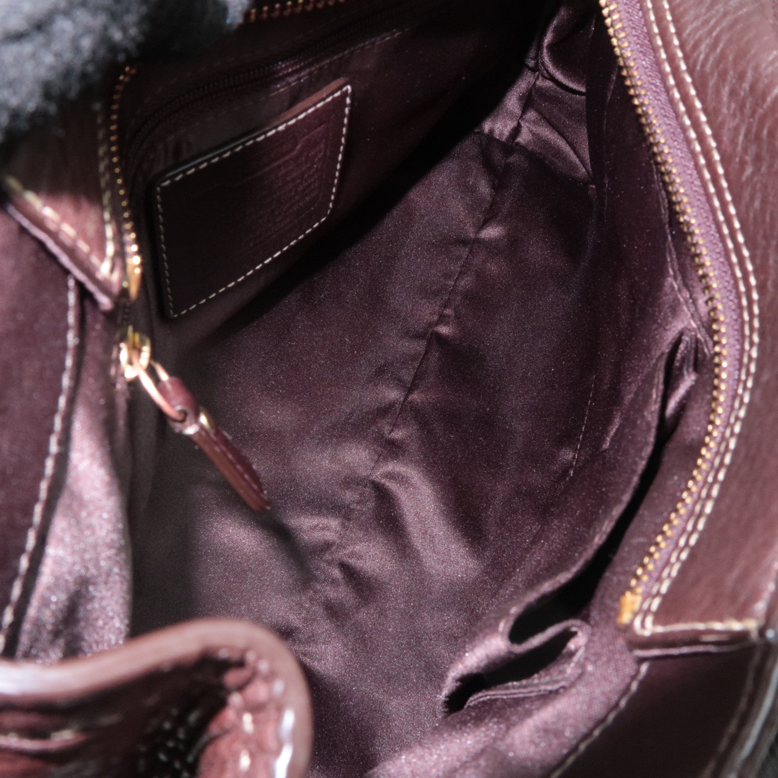 COACH Leather Shoulder Bag Brown 10212