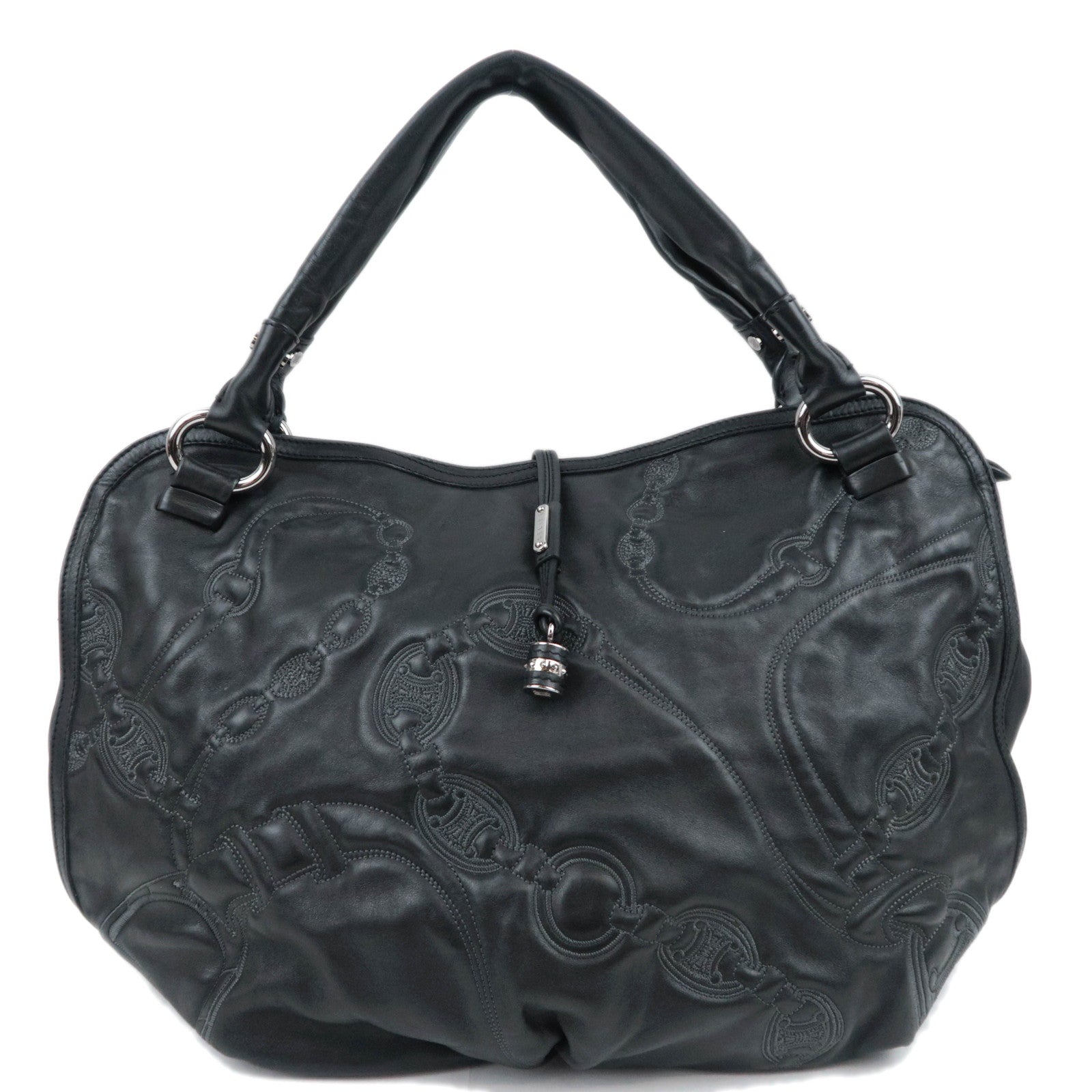 CELINE Bittersweet Leather Shoulder Bag Black89717