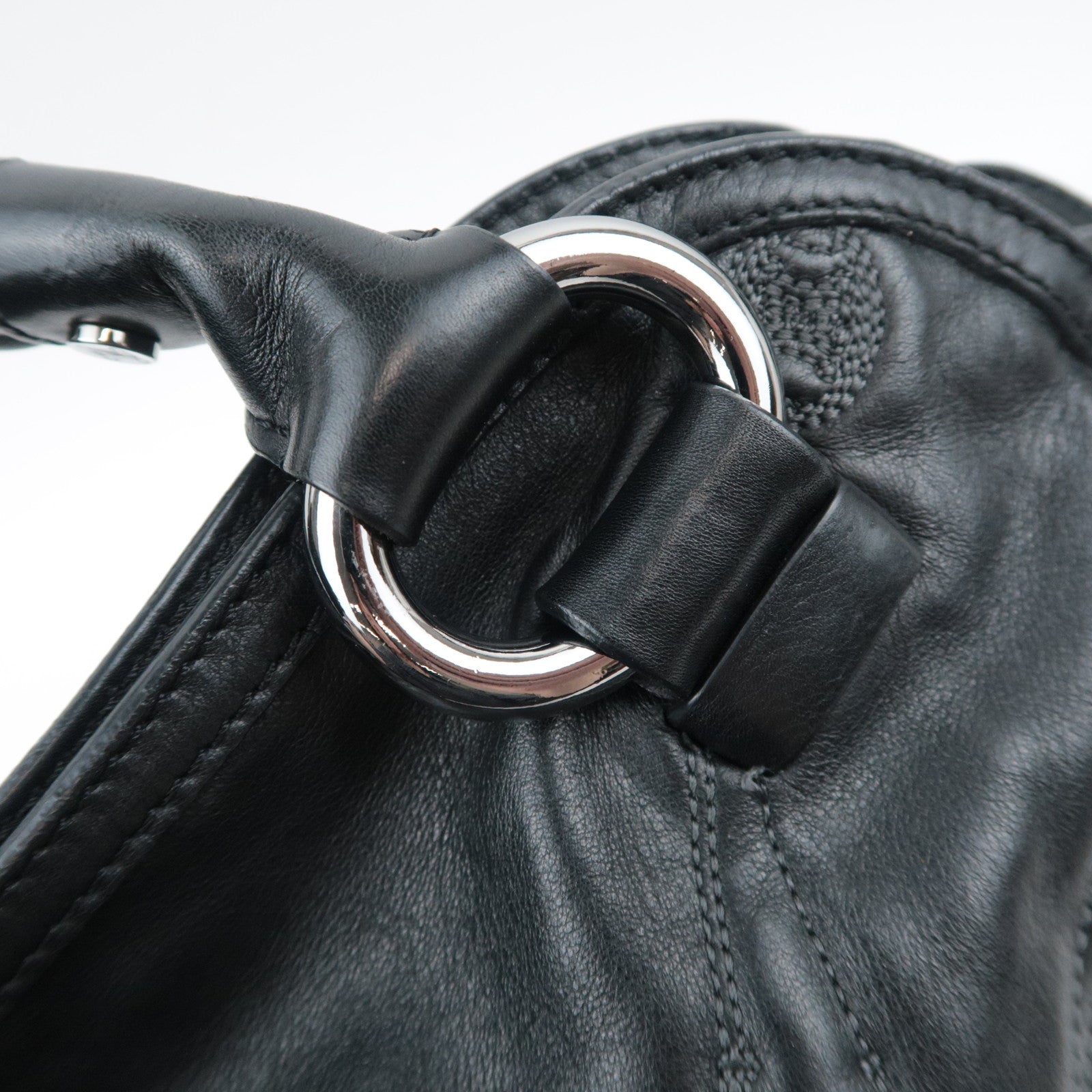 CELINE Bittersweet Leather Shoulder Bag Black