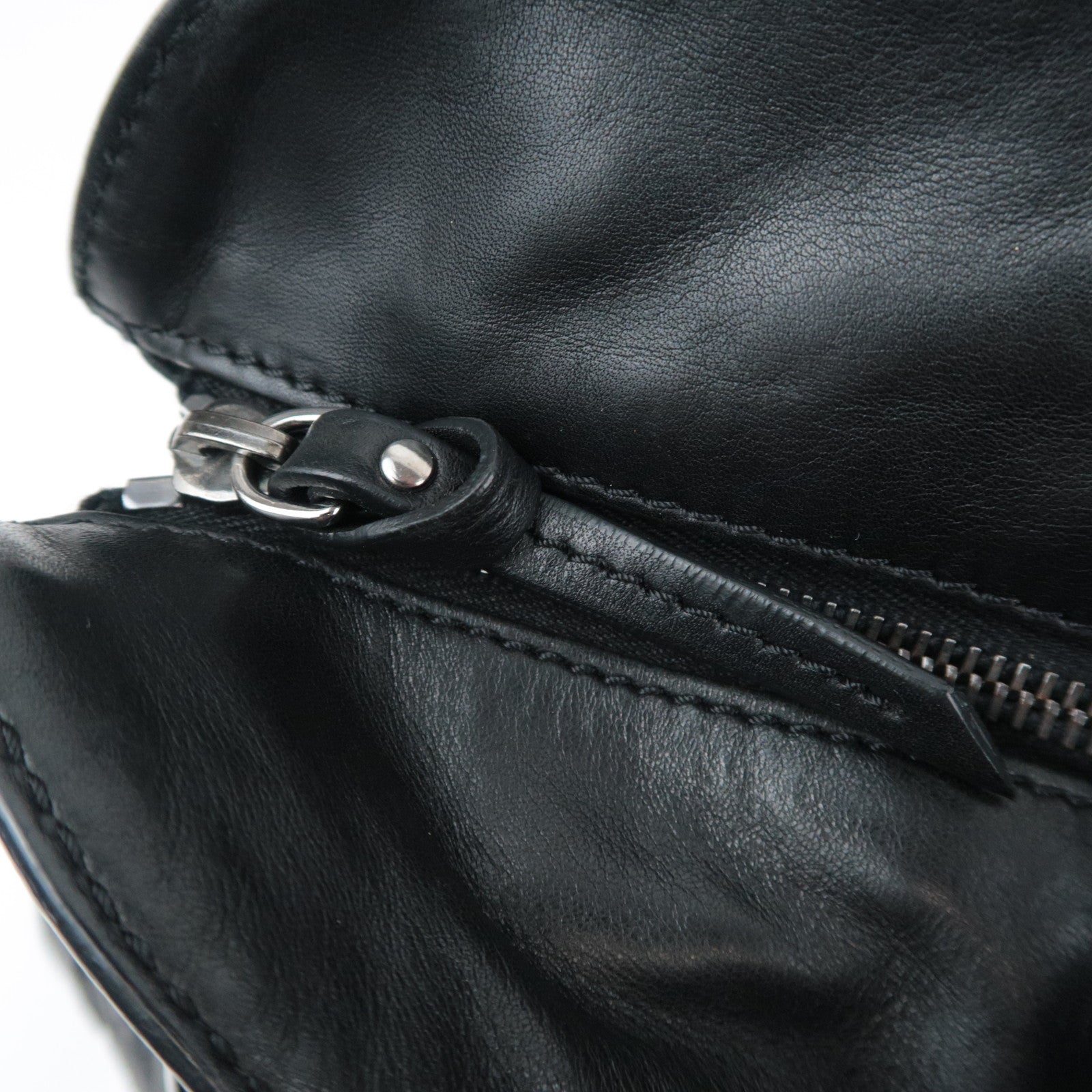 CELINE Bittersweet Leather Shoulder Bag Black