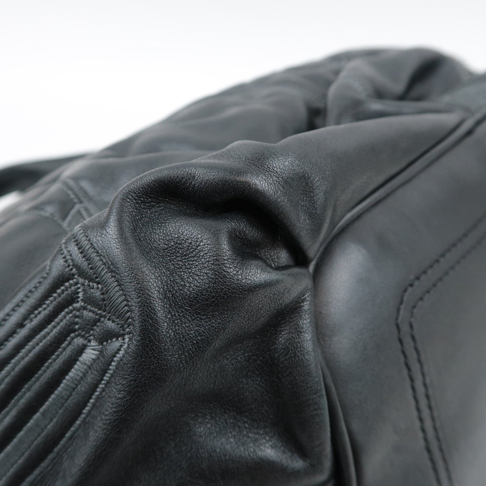 CELINE Bittersweet Leather Shoulder Bag Black