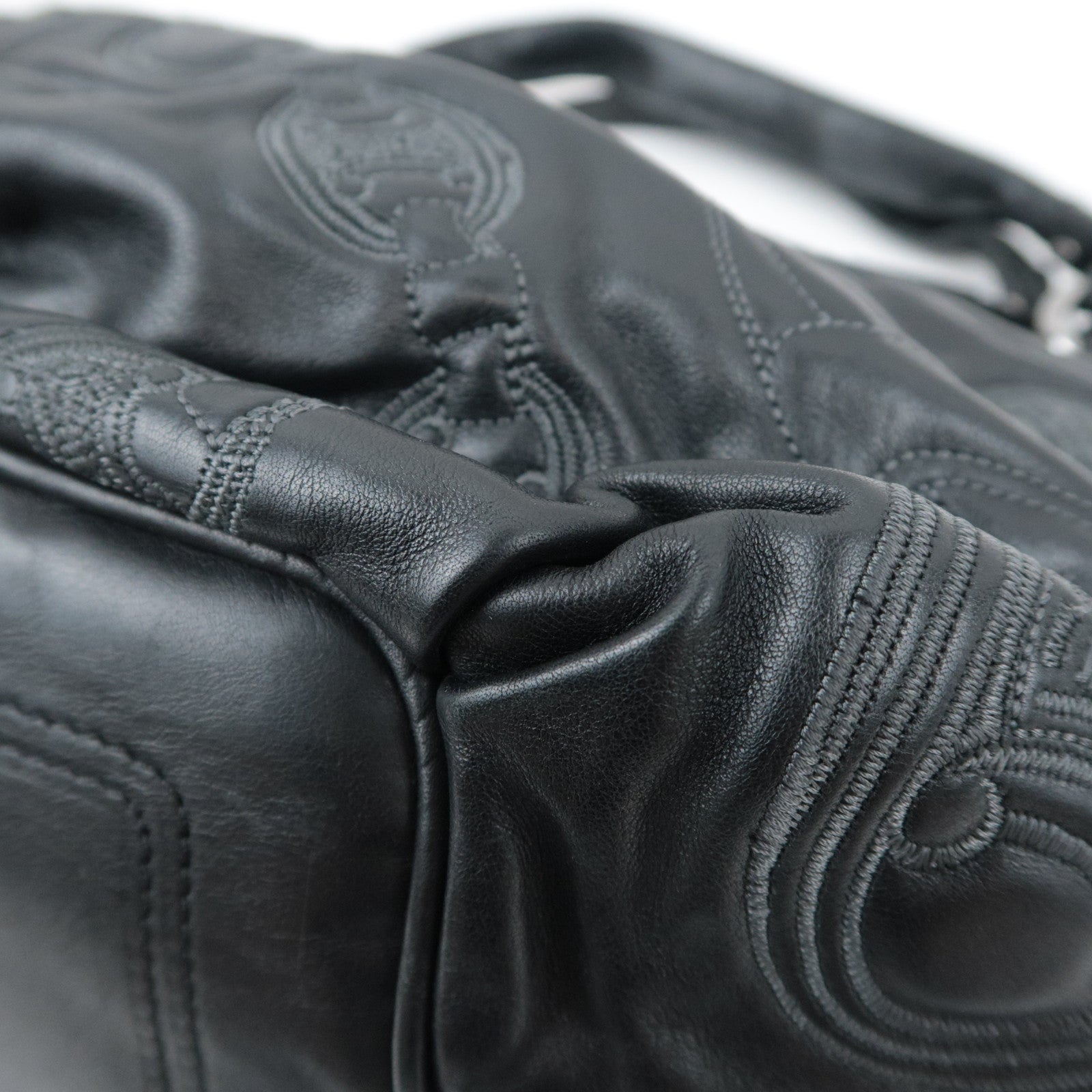 CELINE Bittersweet Leather Shoulder Bag Black