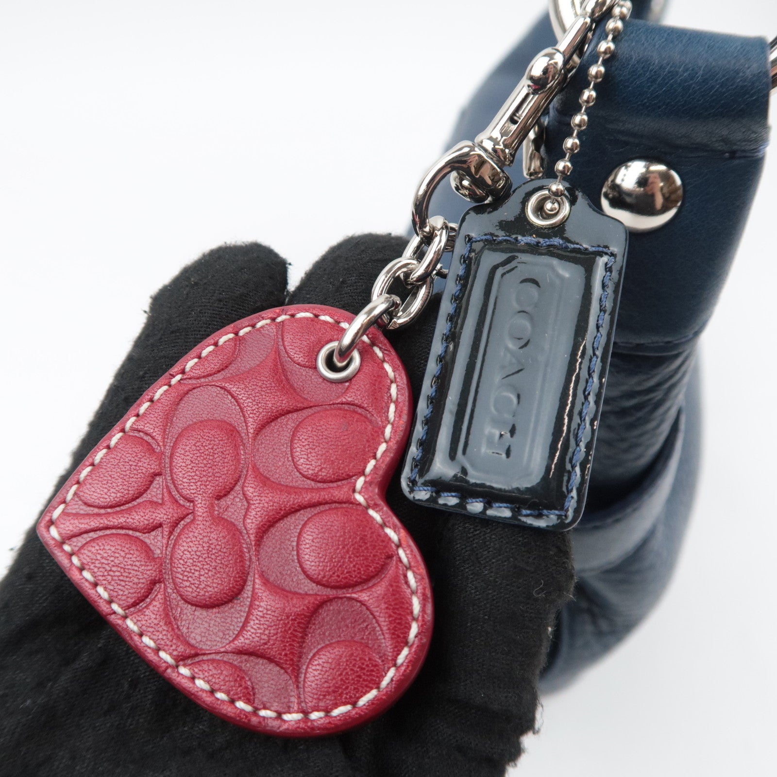 COACH Penelope Leather Shoulder Bag Navy 13159