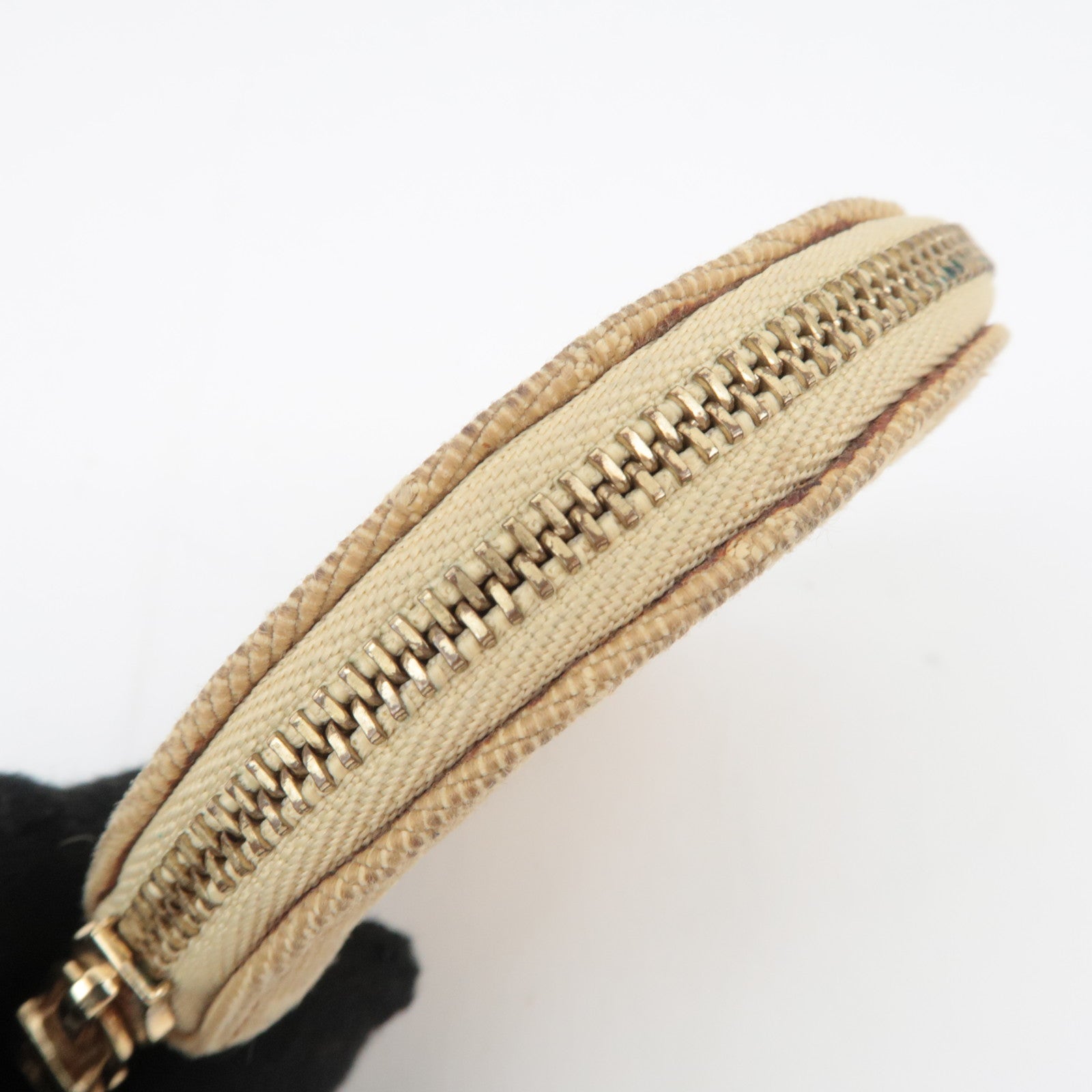 Louis Vuitton Monogram Mini Porte Monnaie Rond Coin Case Beige M92452