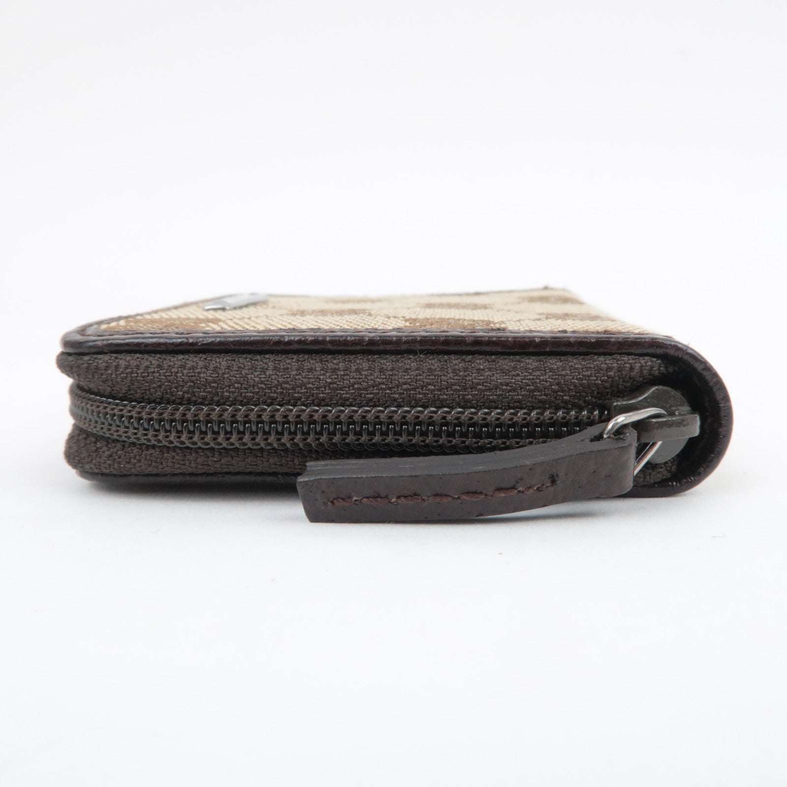 GUCCI GG Canvas Coin Case Beige Brown 115255