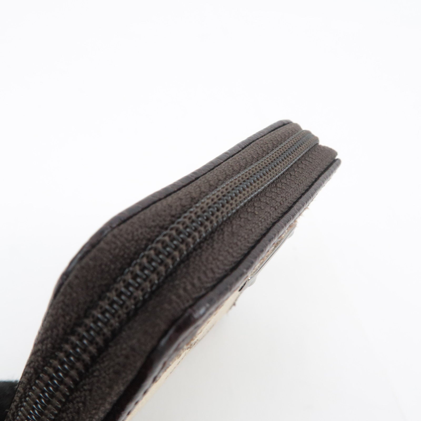 GUCCI GG Canvas Coin Case Beige Brown 115255