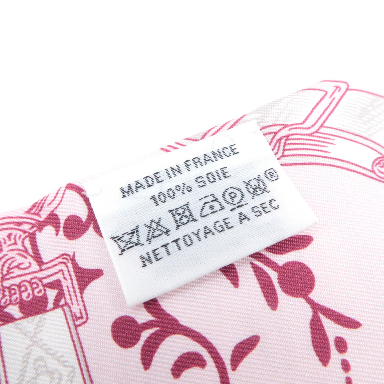 HERMES Twilly Scarf Etriers Remix 100% Silk Pink