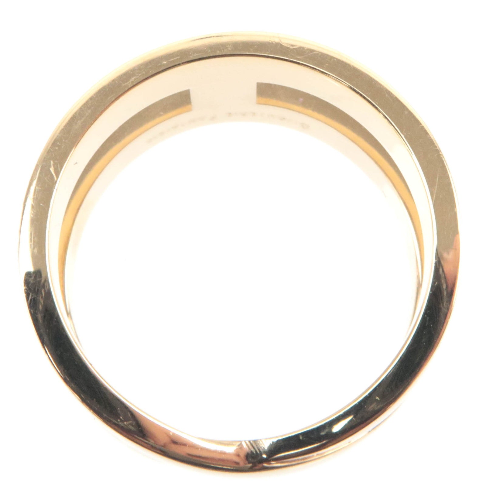 HERMES Ruban Scarf Ring Gold Color