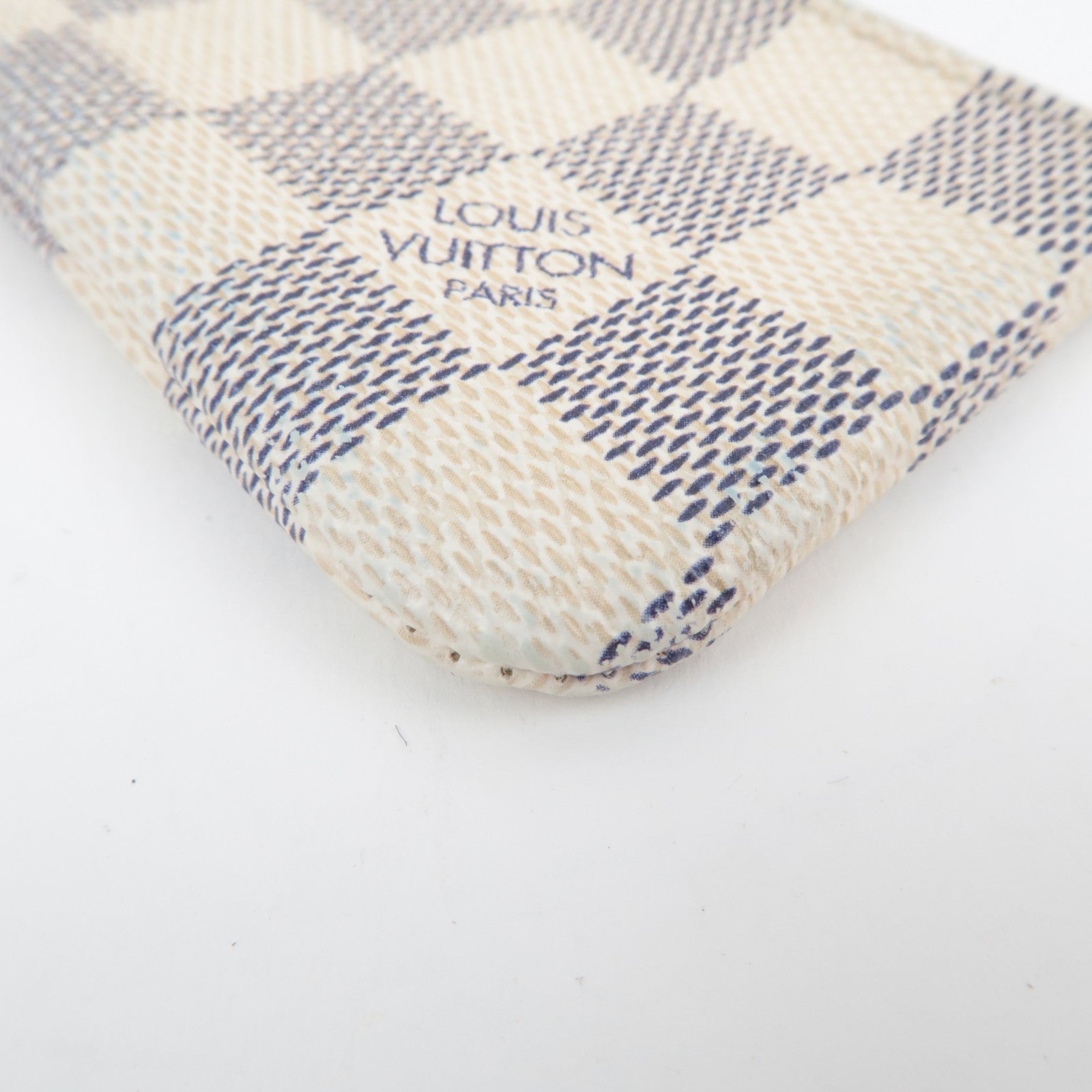 Louis Vuitton Damier Azur Pochette Cles Coin Case N62659