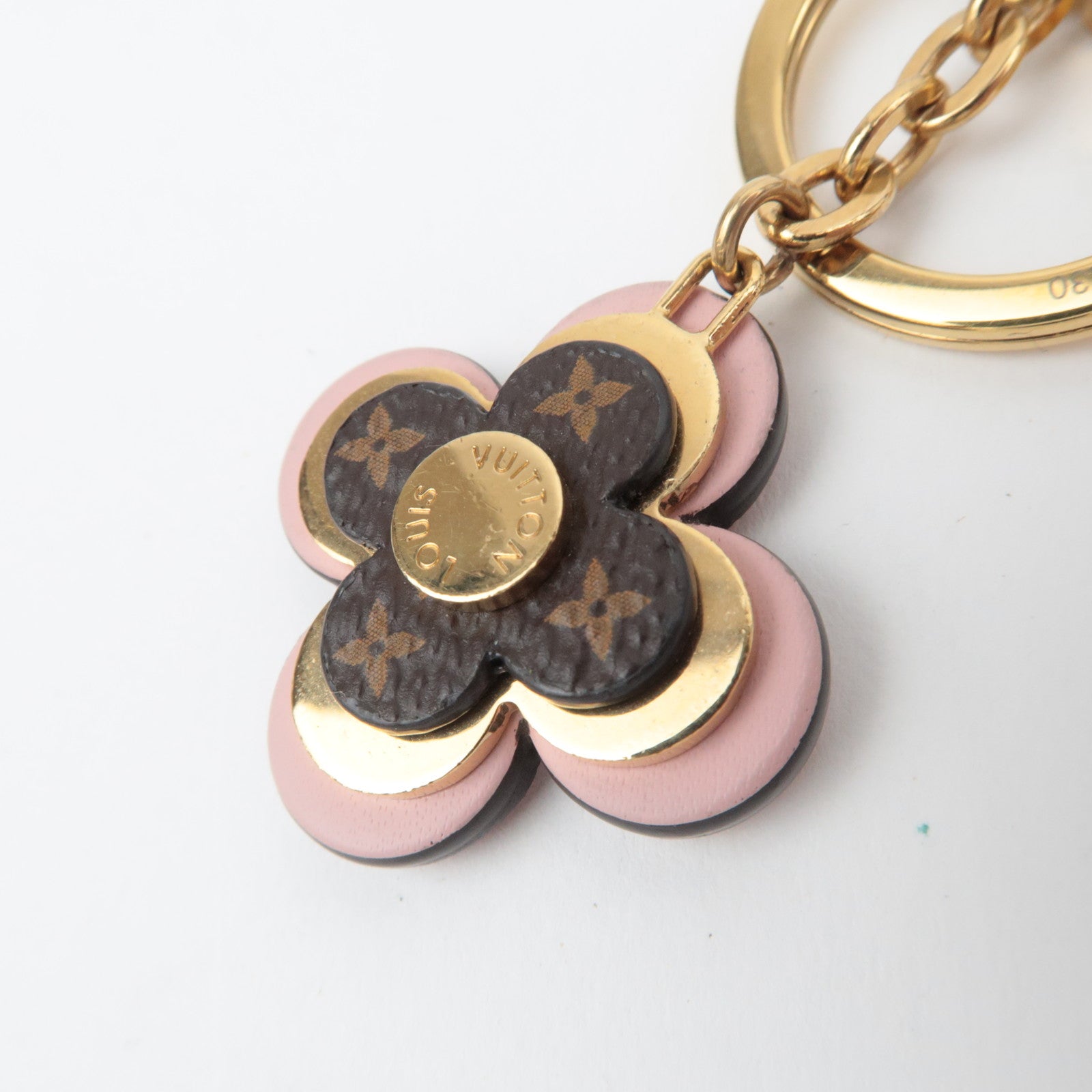 Louis Vuitton Porte Cles Blooming Flower BB Bag Charm Pink Gold M63085