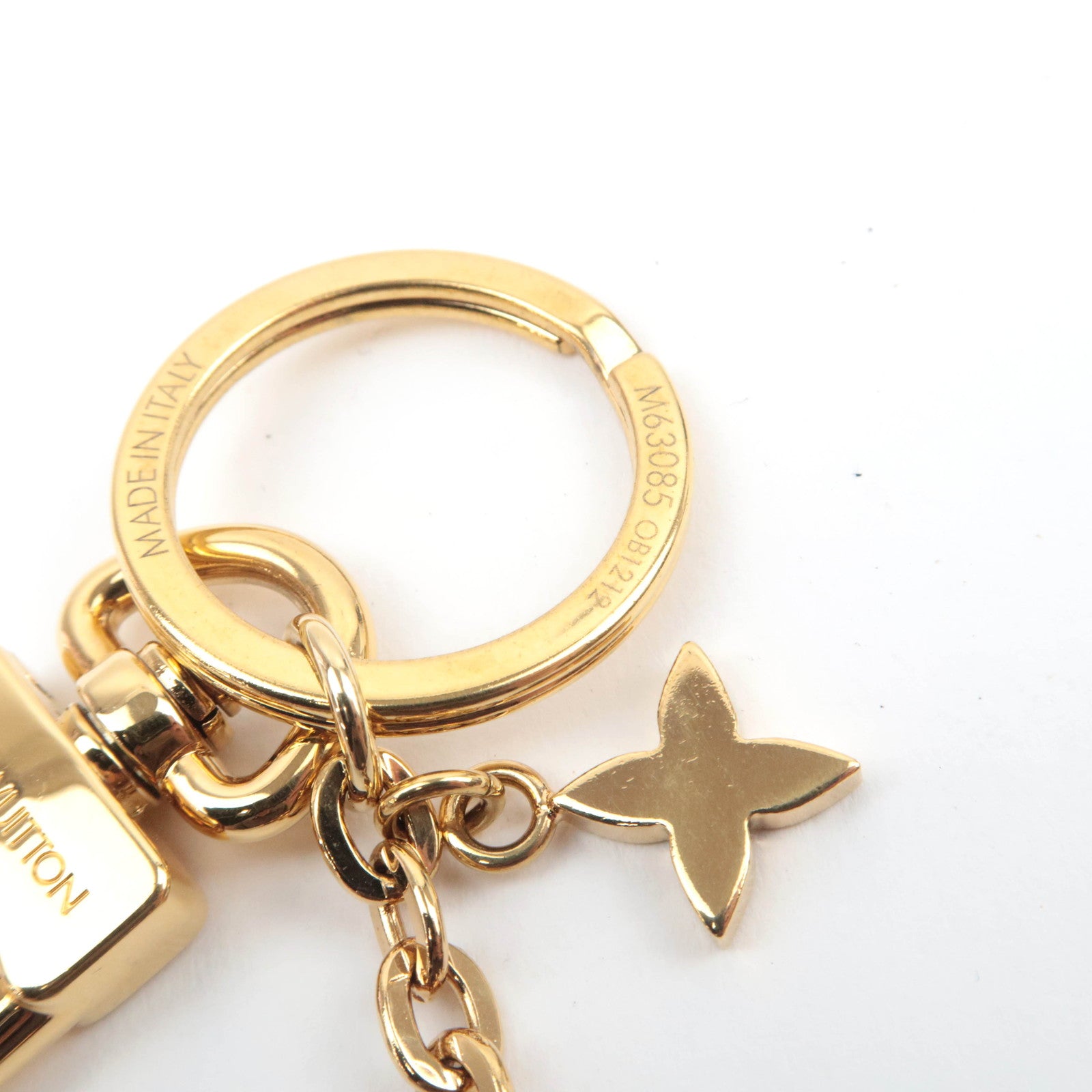 Louis Vuitton Porte Cles Blooming Flower BB Bag Charm Pink Gold M63085