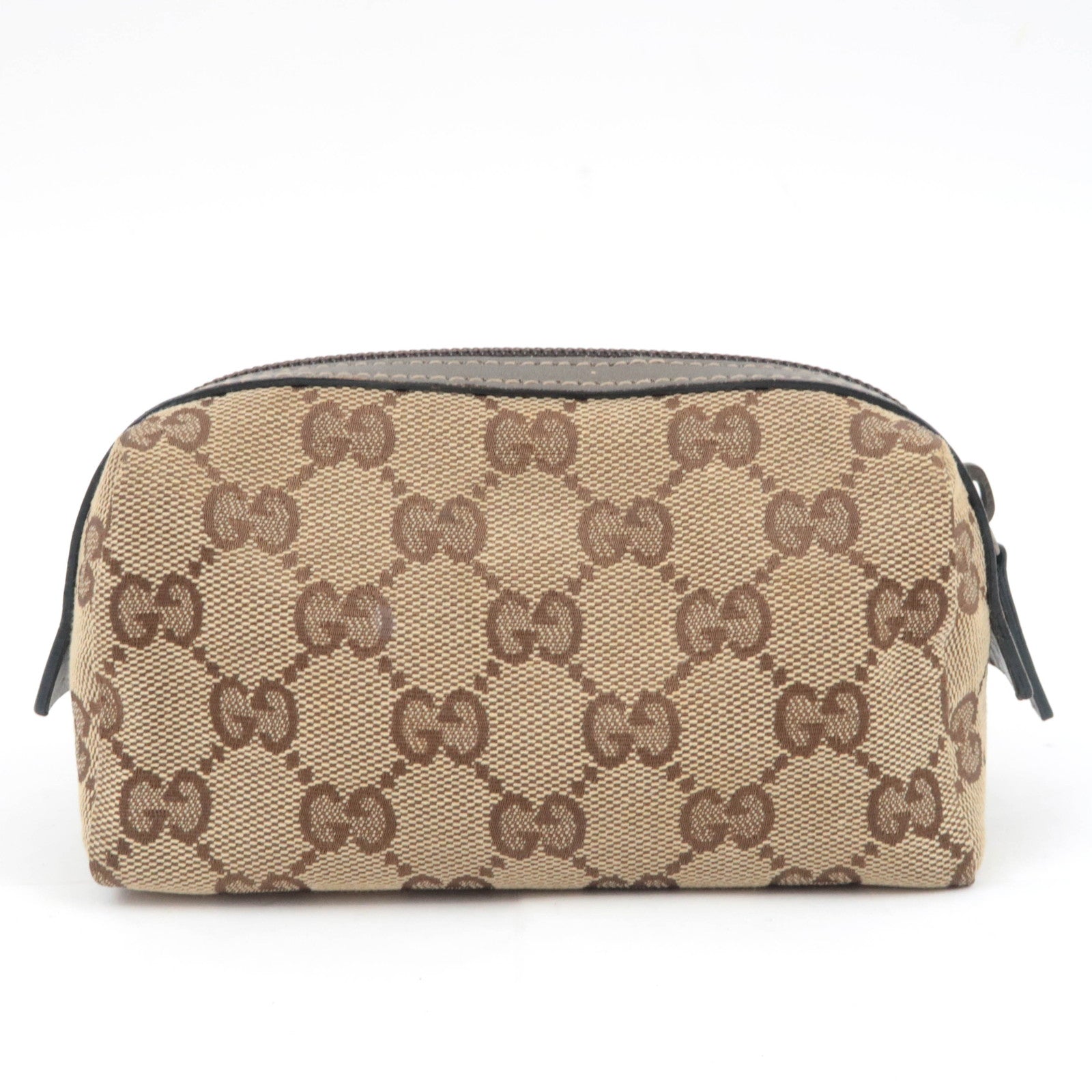 GUCCI GG Canvas Small Pouch Beige Gray 29596