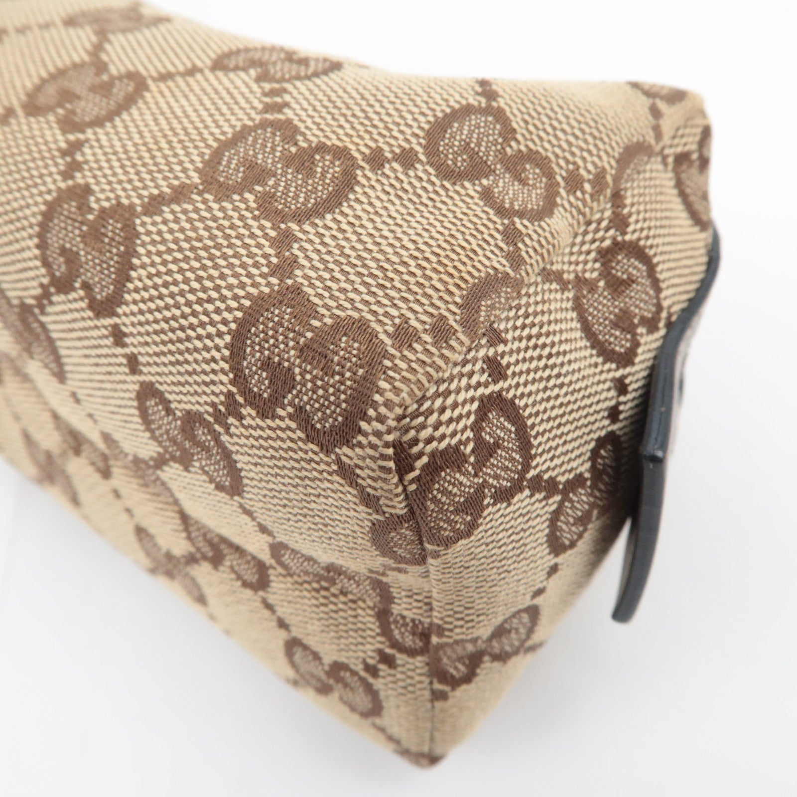 GUCCI GG Canvas Small Pouch Beige Gray 29596