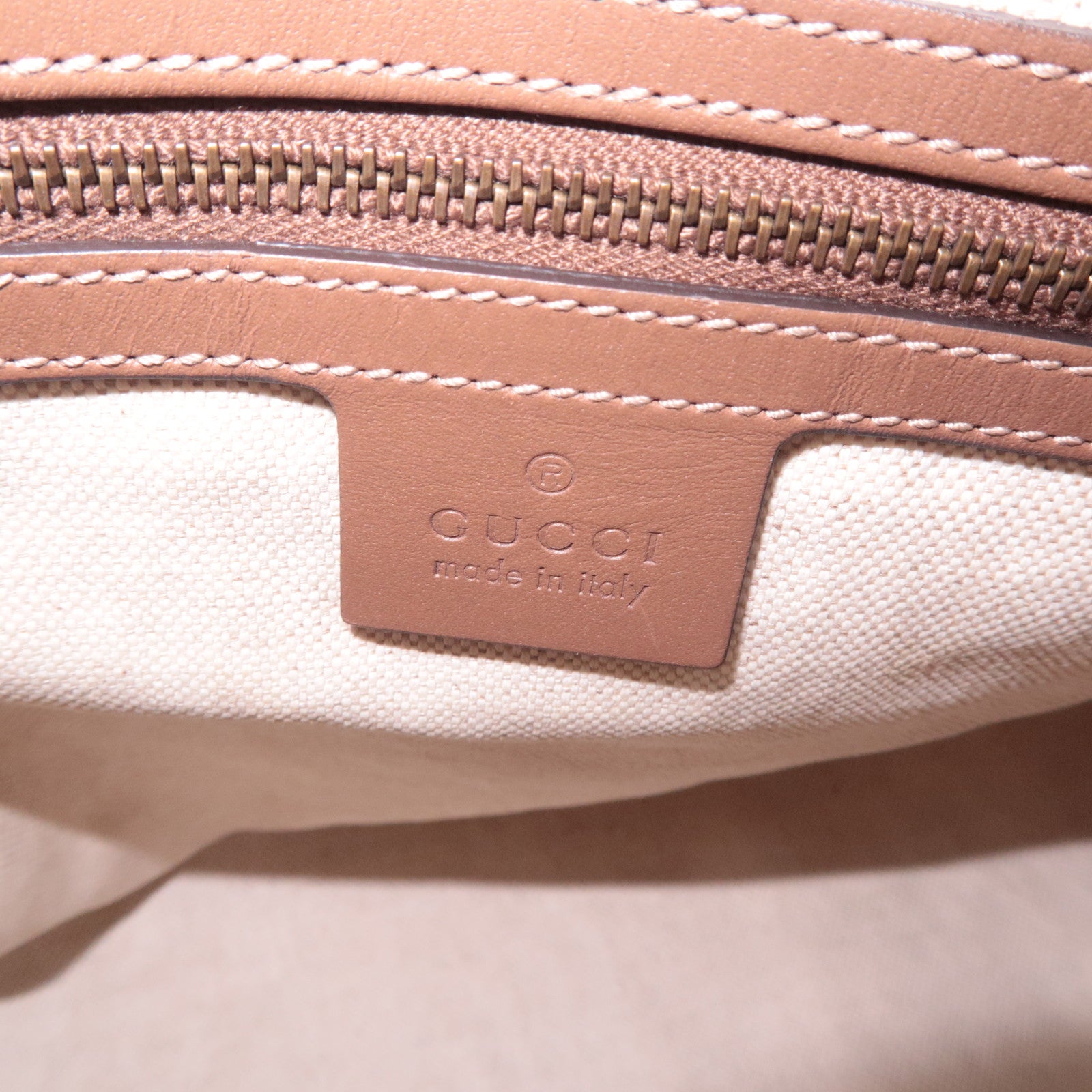 GUCCI 2Way Handbag GG Denim Blue Brown 247205