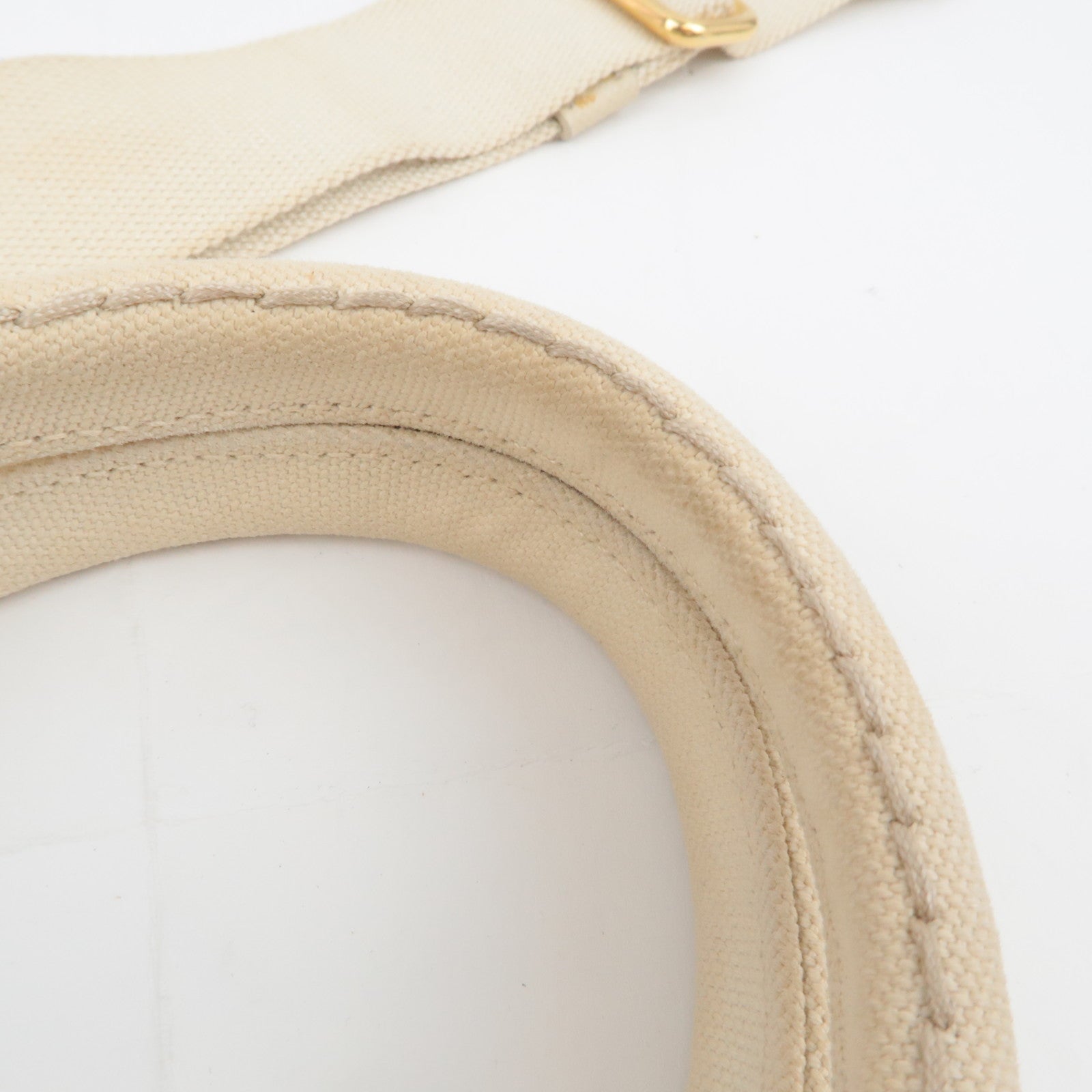 PRADA Canapa Mini 2Way Canvas Tote Bag Beige B2439G