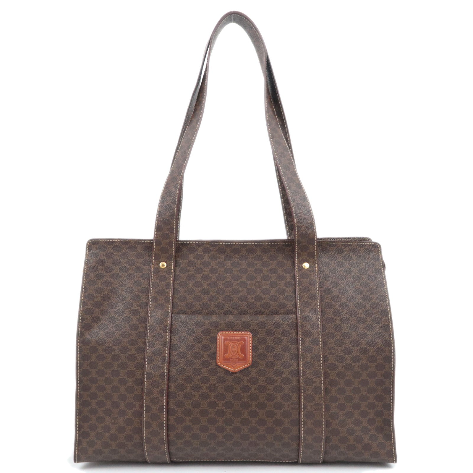 CELINE Macadam PVC Tote Bag Brown89809