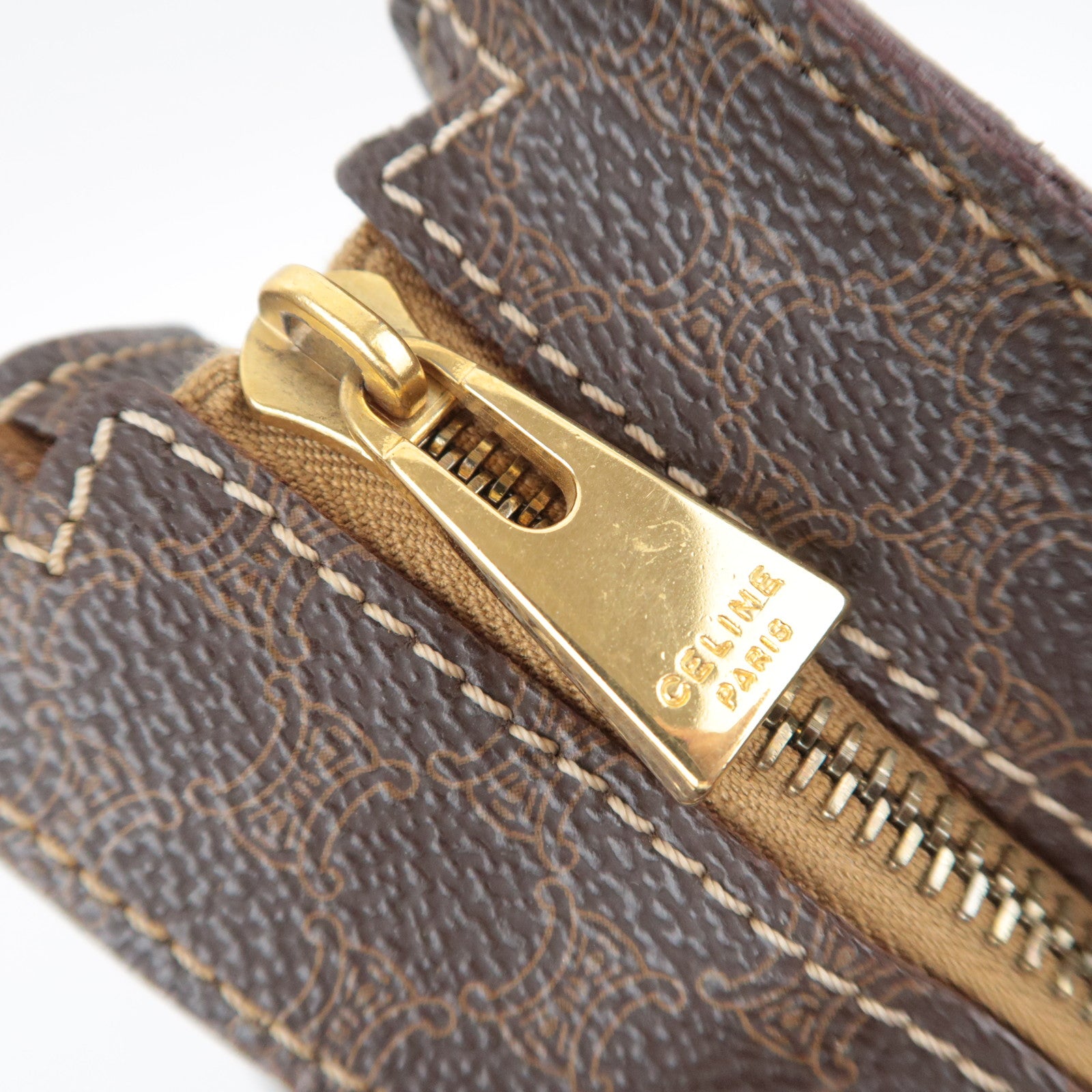 CELINE Macadam PVC Tote Bag Brown