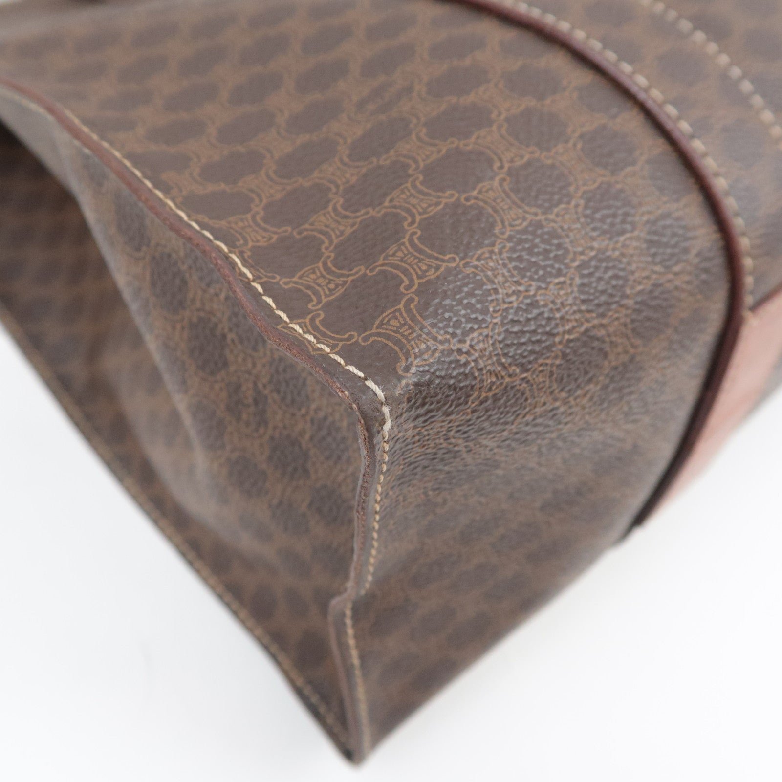 CELINE Macadam PVC Tote Bag Brown