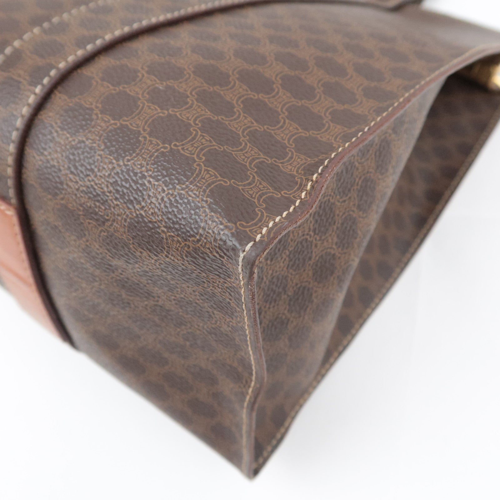 CELINE Macadam PVC Tote Bag Brown
