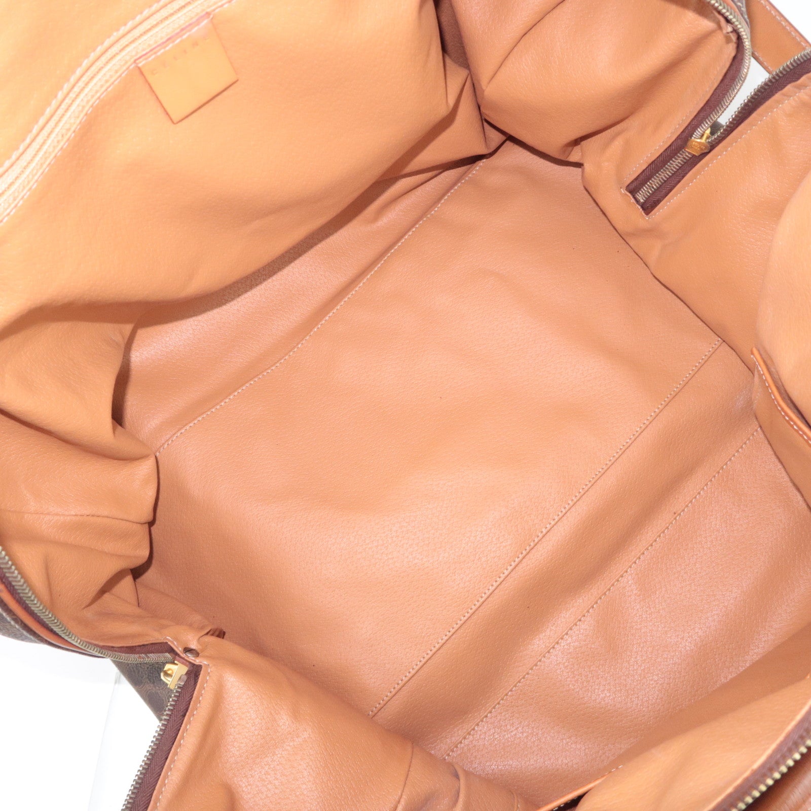 CELINE Macadam PVC Leather Boston Bag Brown