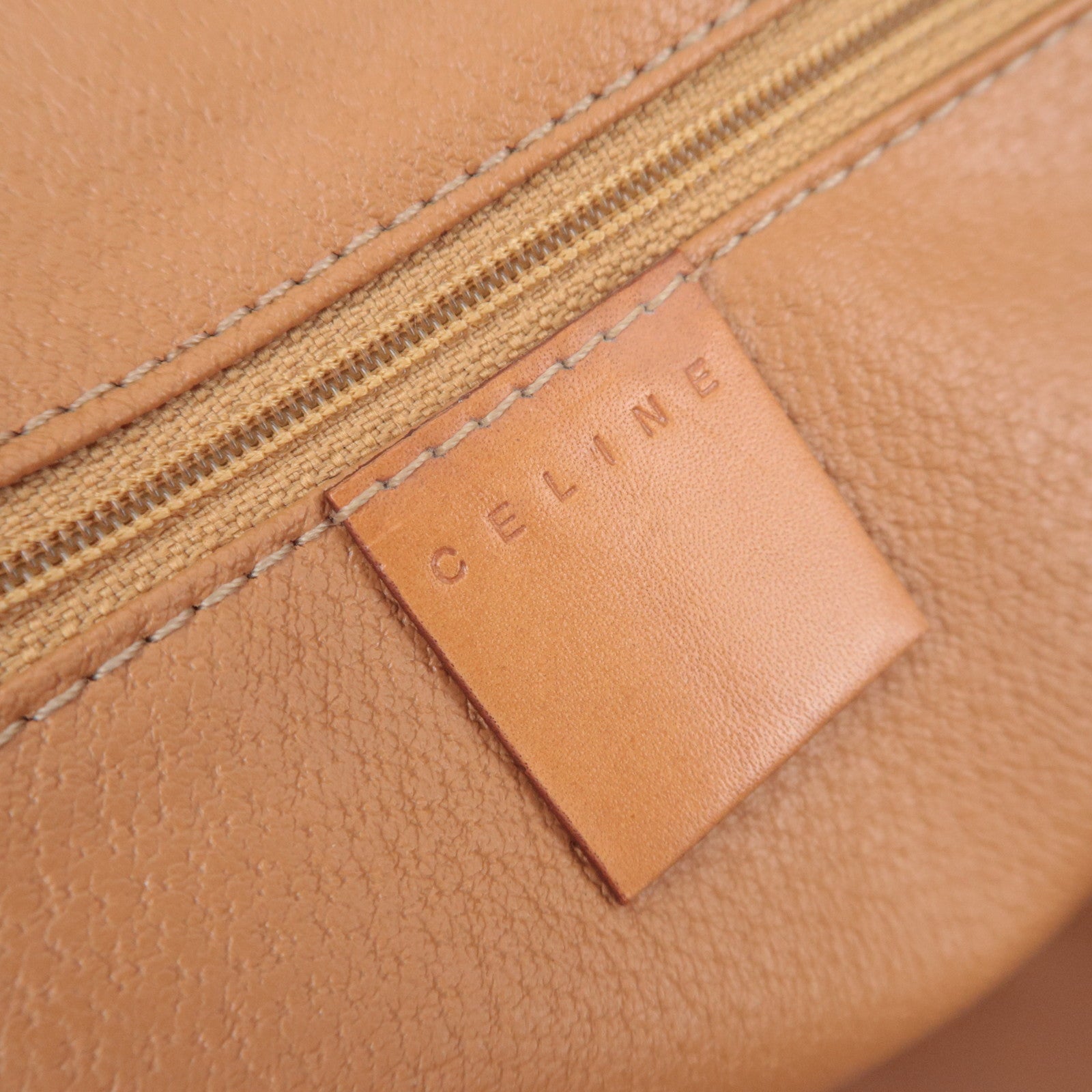 CELINE Macadam PVC Leather Boston Bag Brown