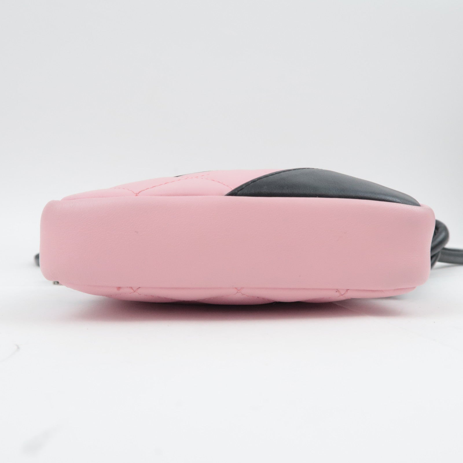 CHANEL Cambon Line Lambskin Shoulder Bag Pink Black