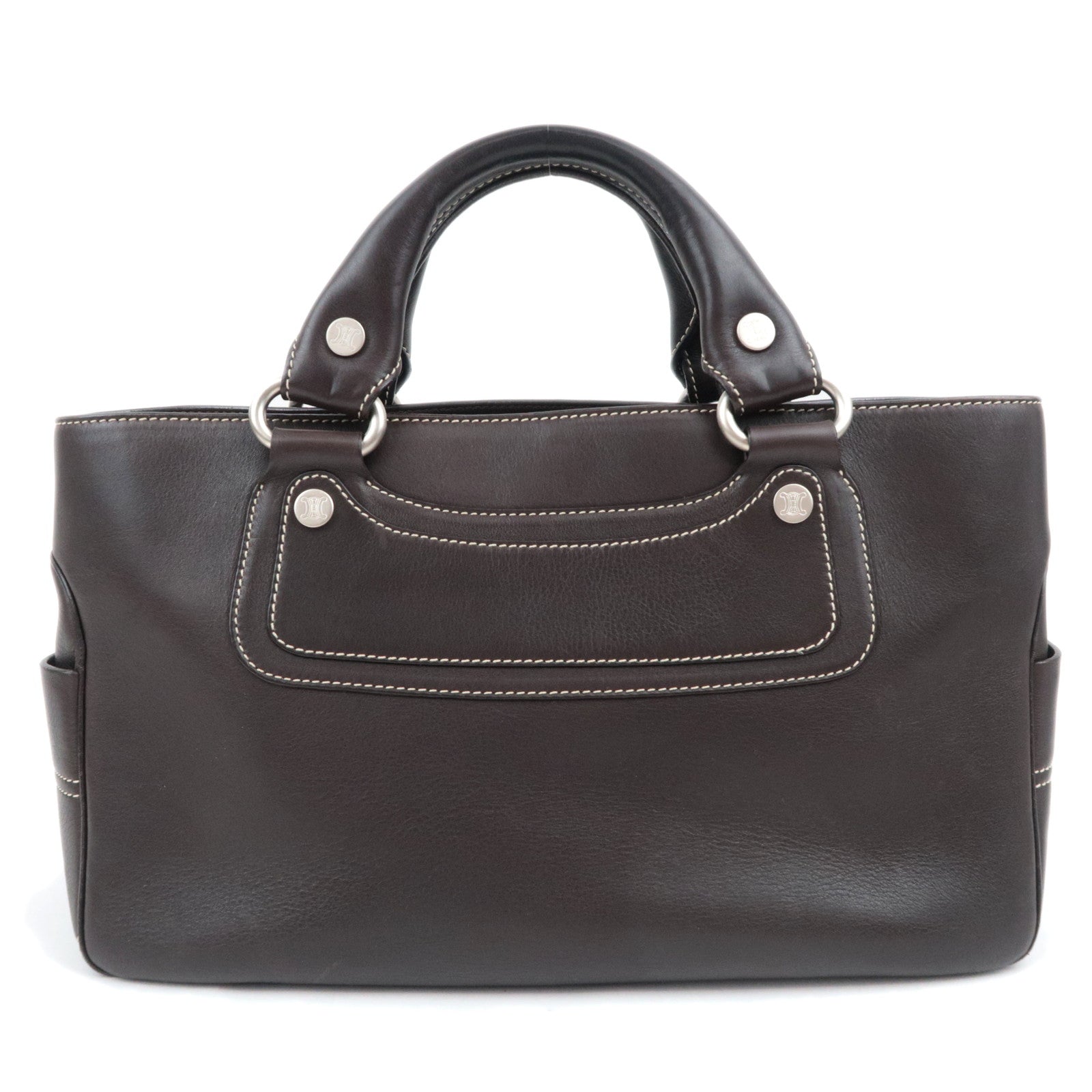 CELINE Boogie Bag Leather Handbag Brown89819