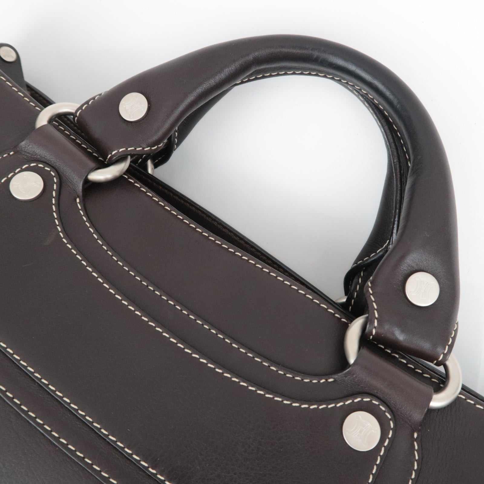 CELINE Boogie Bag Leather Handbag Brown