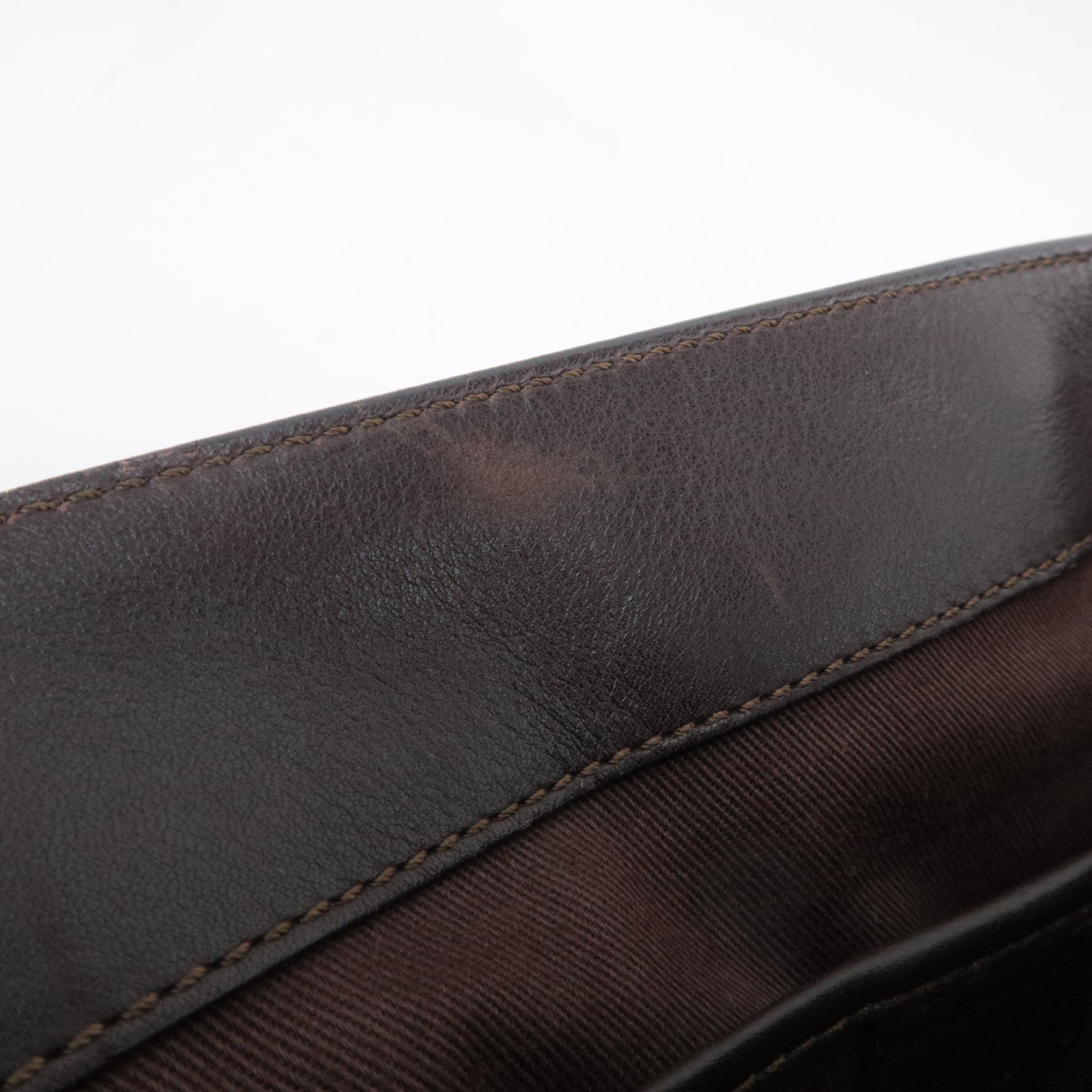 CELINE Boogie Bag Leather Handbag Brown