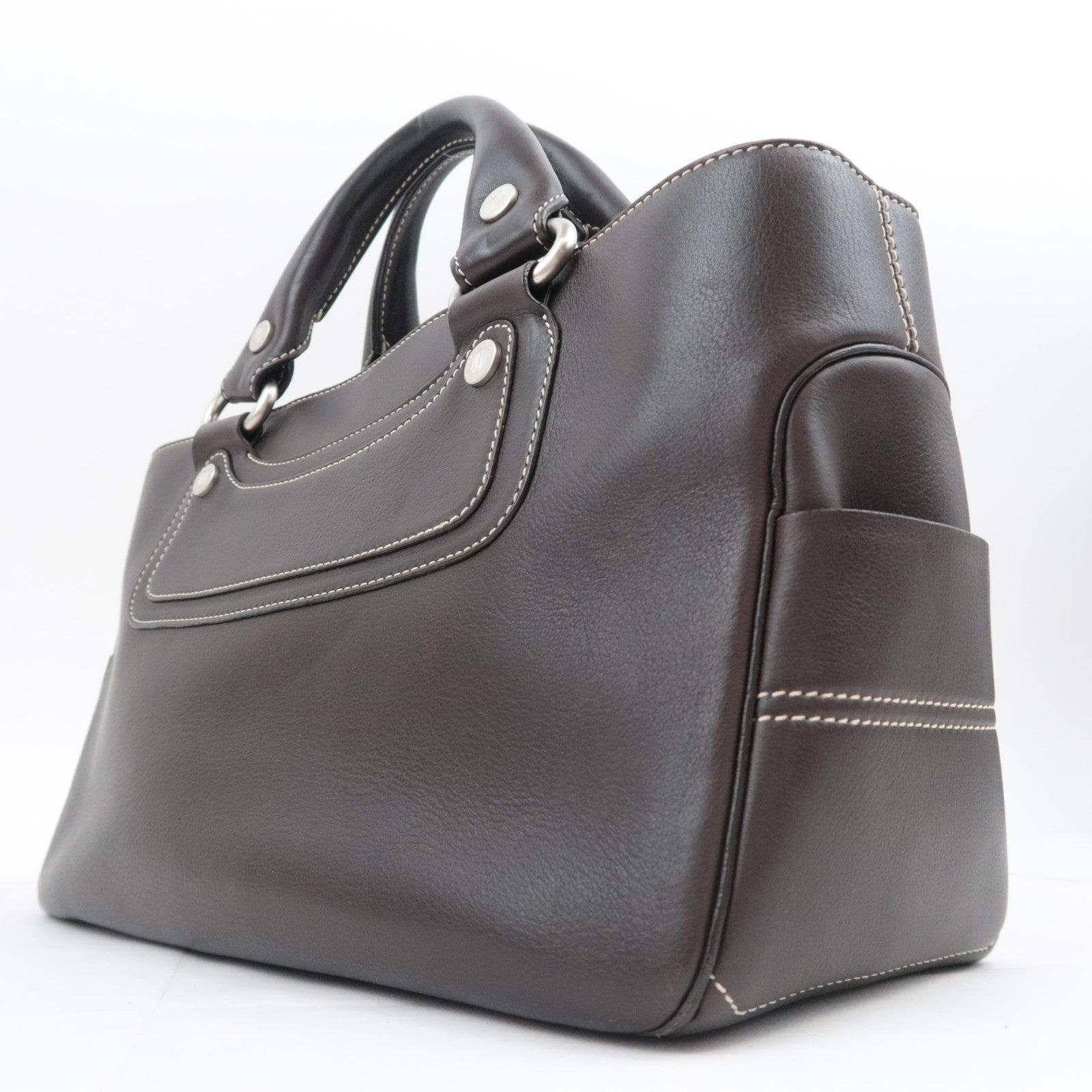 CELINE Boogie Bag Leather Handbag Brown