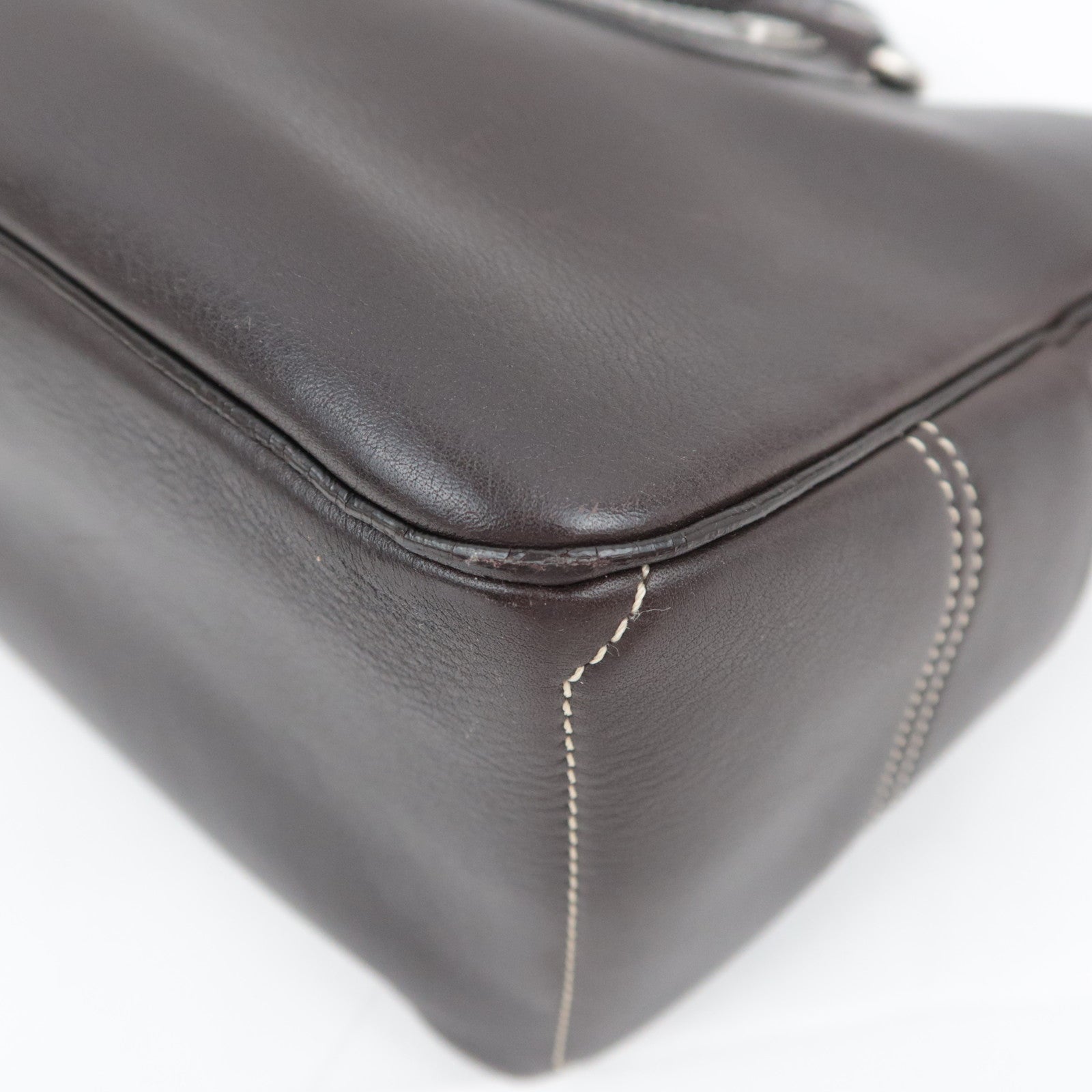 CELINE Boogie Bag Leather Handbag Brown