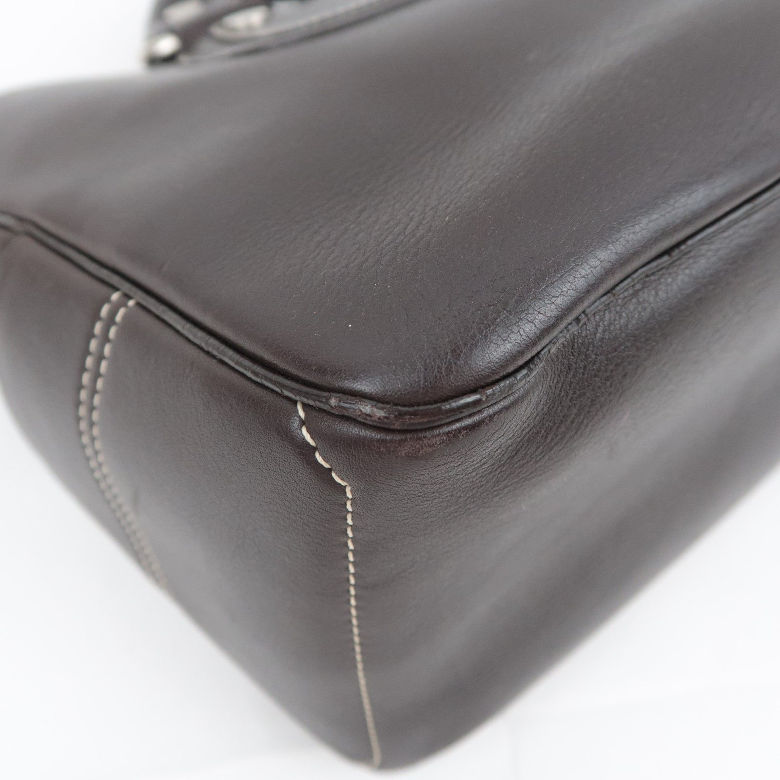 CELINE Boogie Bag Leather Handbag Brown