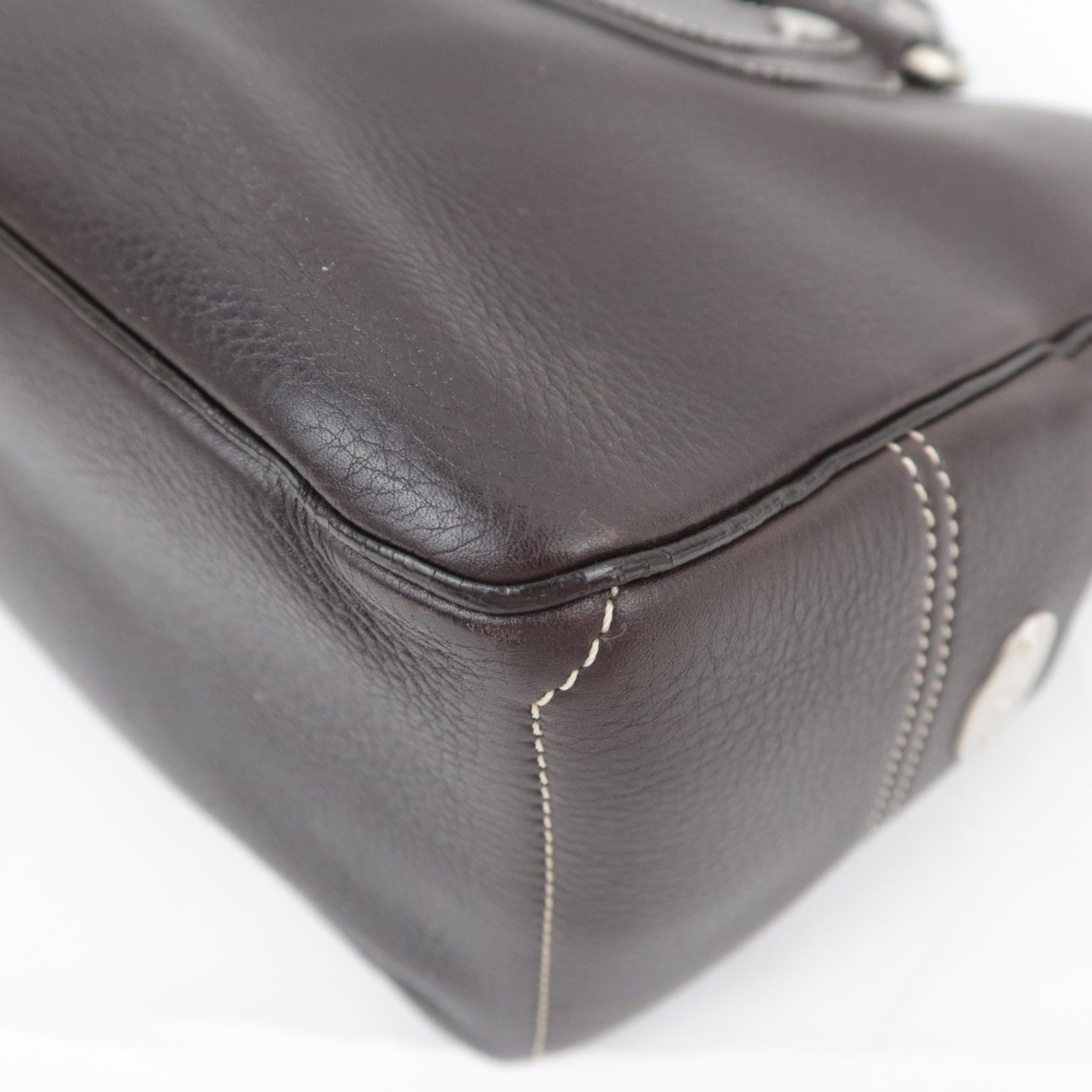 CELINE Boogie Bag Leather Handbag Brown