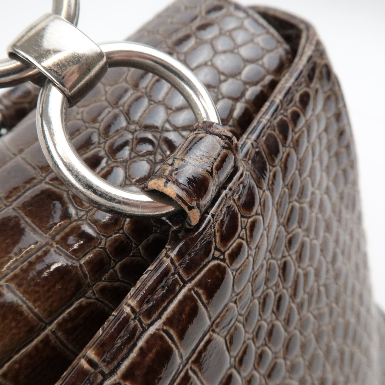 SAINT LAURENT YSL Leather Handbag Brown