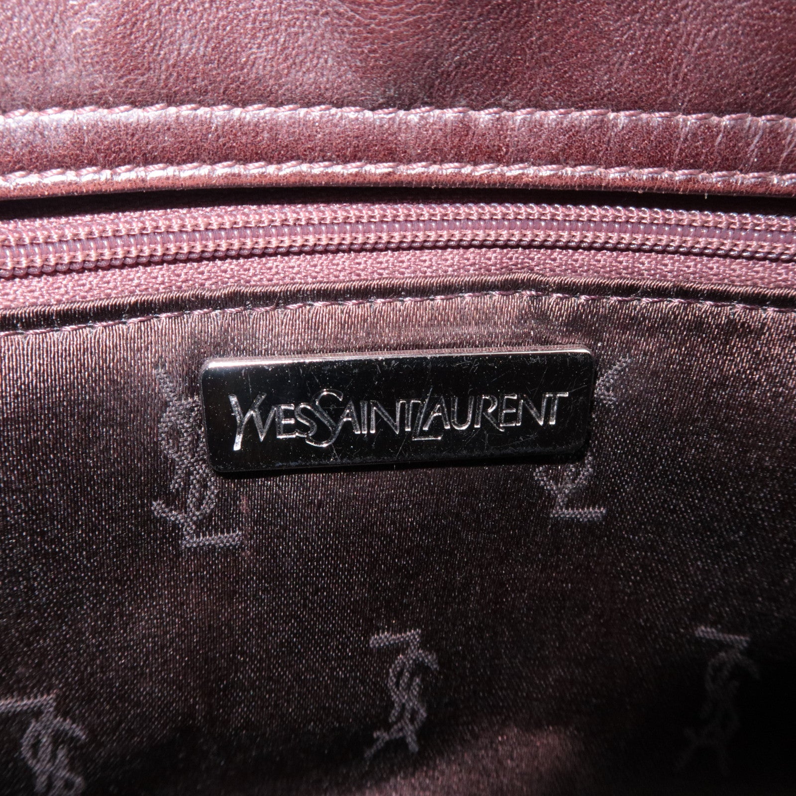 SAINT LAURENT YSL Leather Handbag Brown