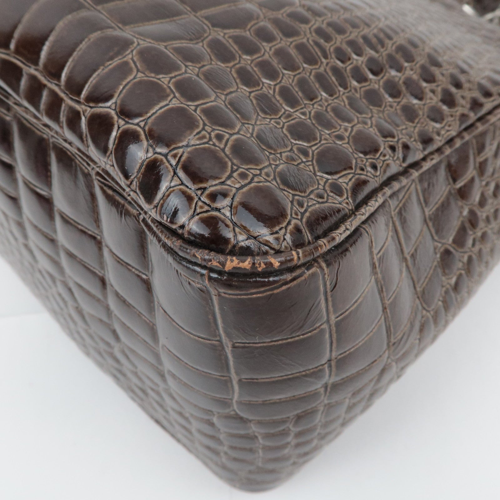 SAINT LAURENT YSL Leather Handbag Brown
