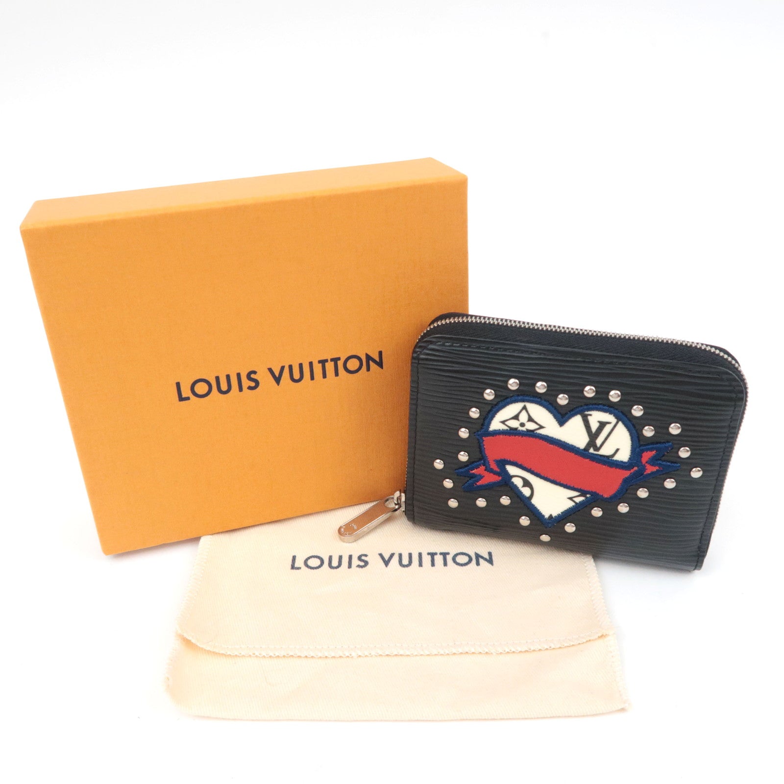 Louis Vuitton Epi LV Stories Zippy Coin Purse Noir M63721