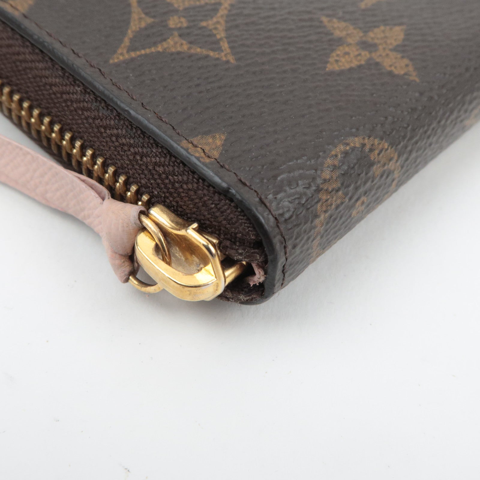 Louis Vuitton Monogram Portefeuille Clemence Long Wallet Rose Ballerine M61298